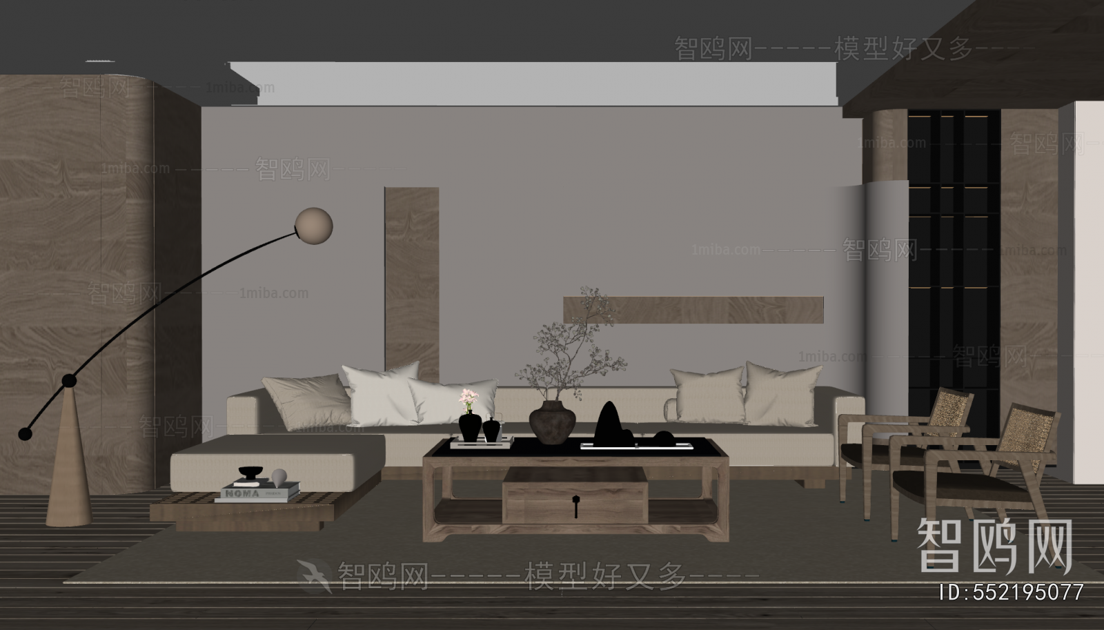 New Chinese Style A Living Room