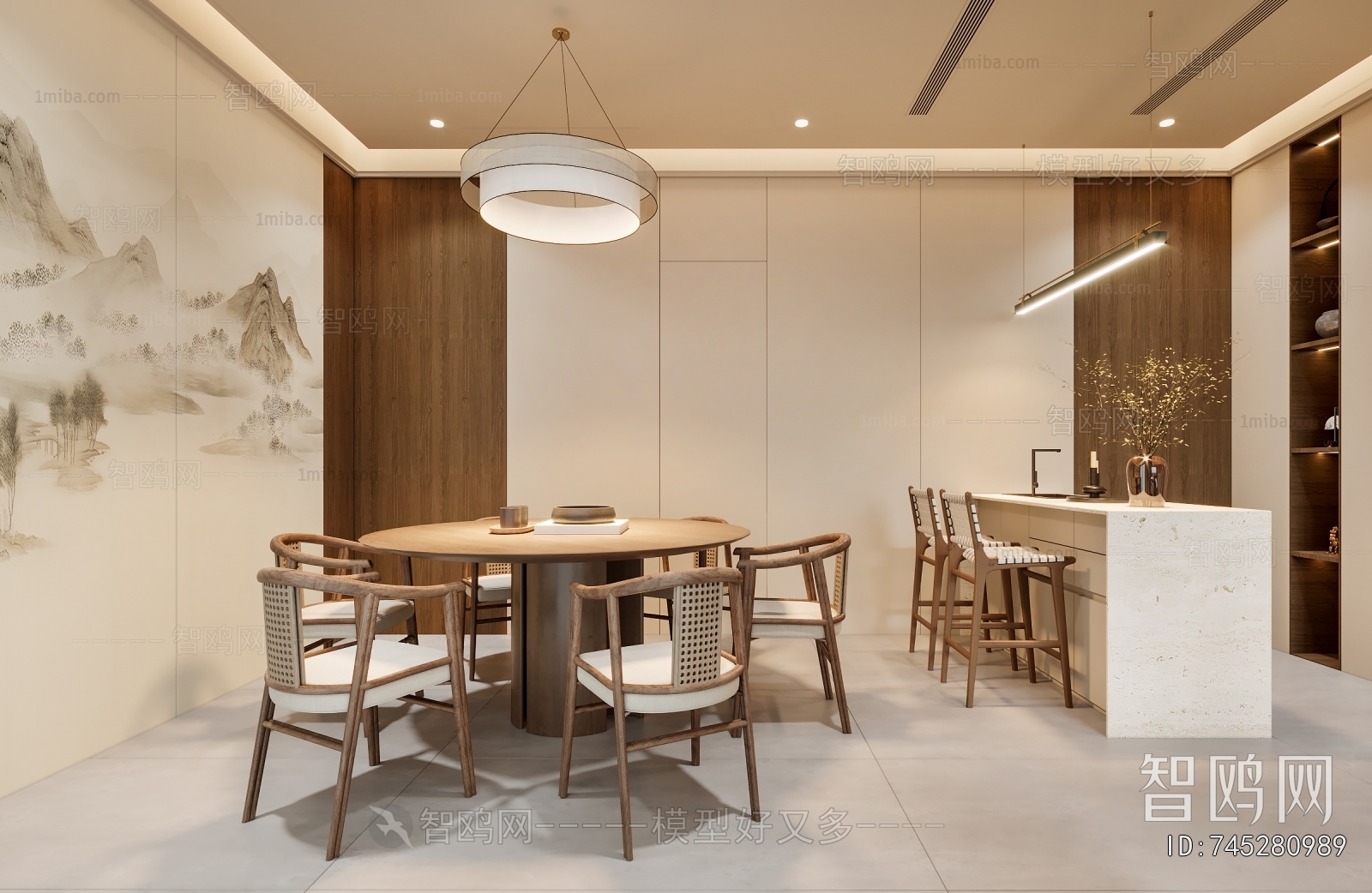 New Chinese Style Dining Room
