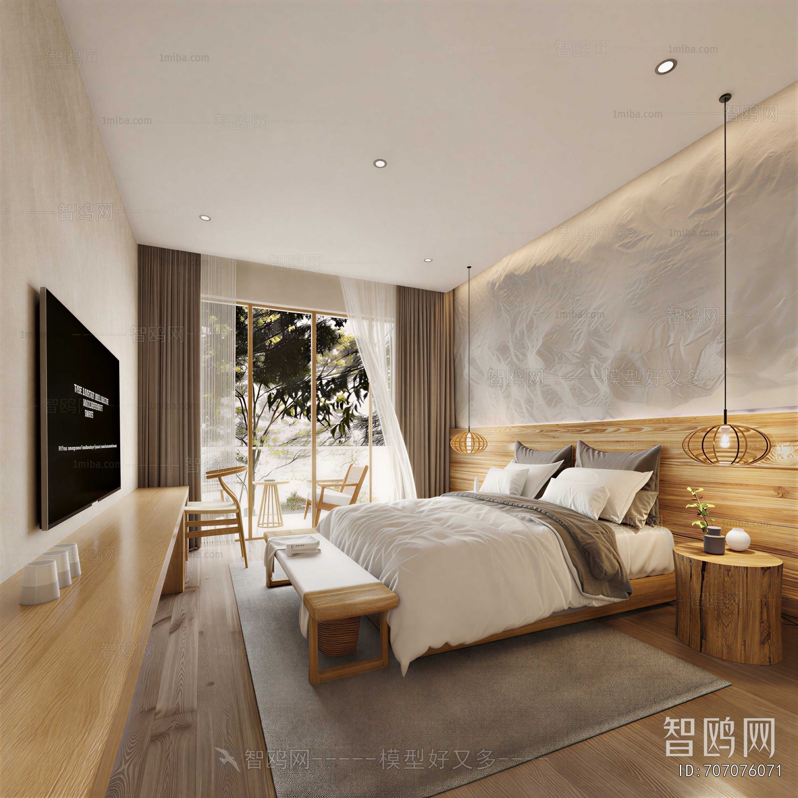Wabi-sabi Style Bedroom