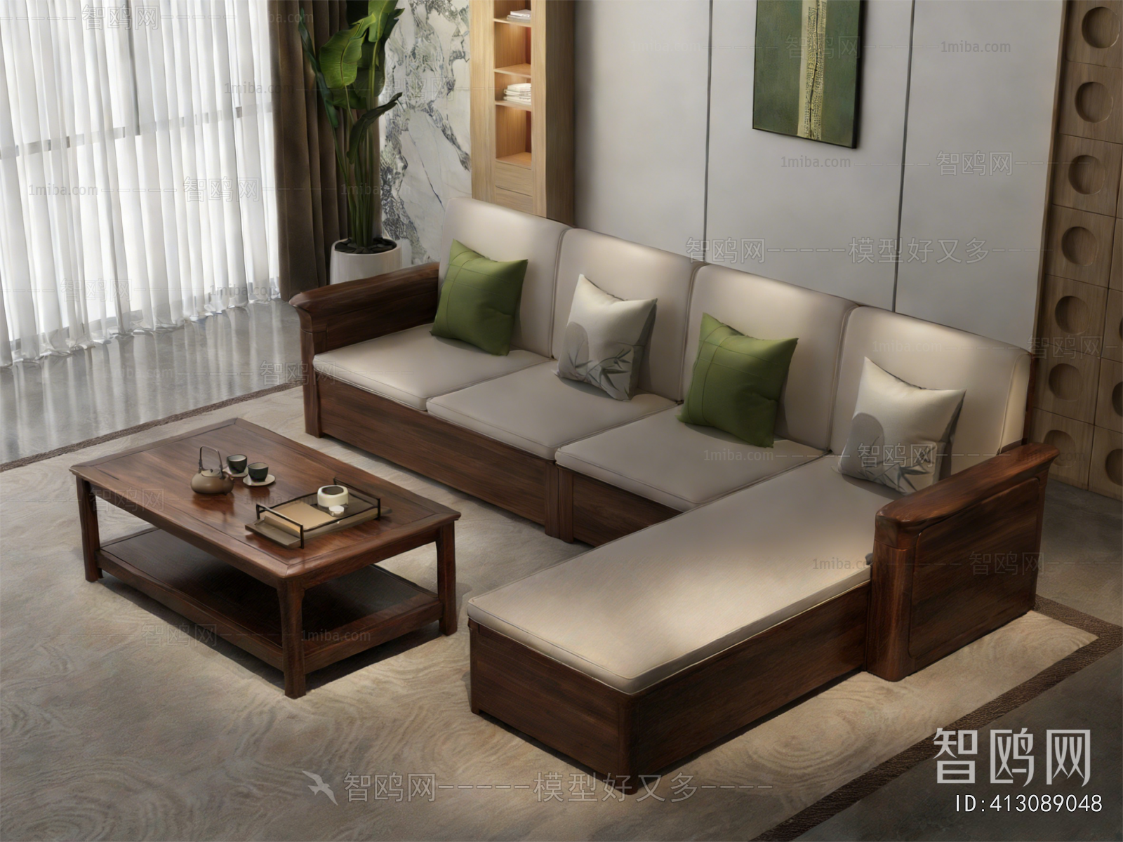 New Chinese Style Sofa Combination