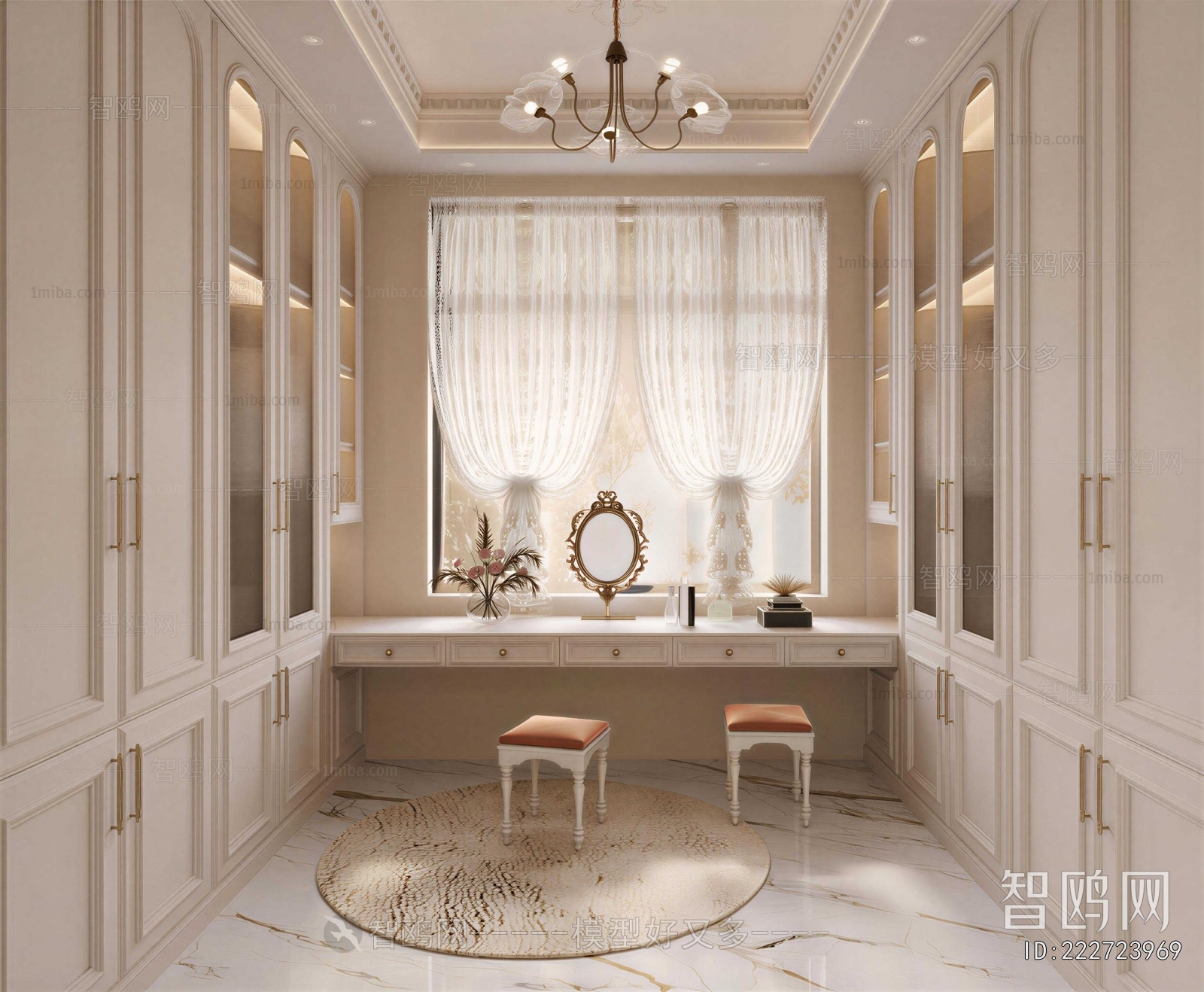 French Style Clothes Storage Area