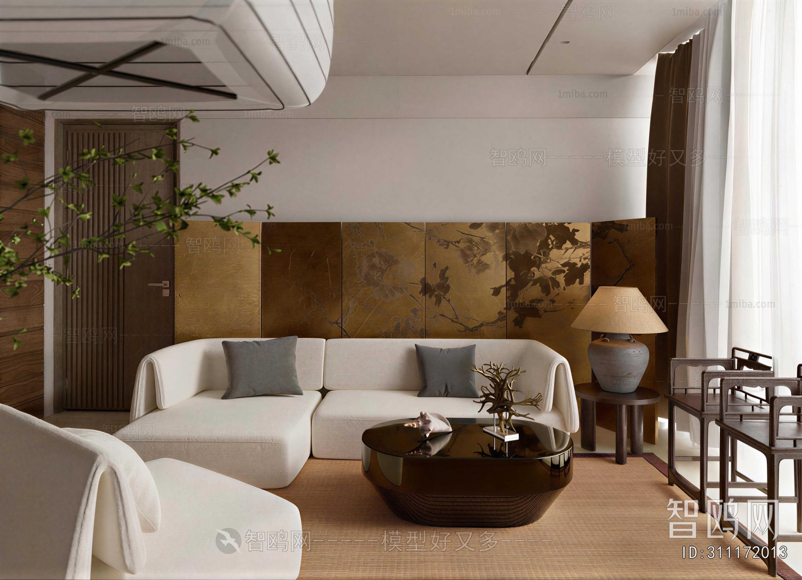 Wabi-sabi Style A Living Room