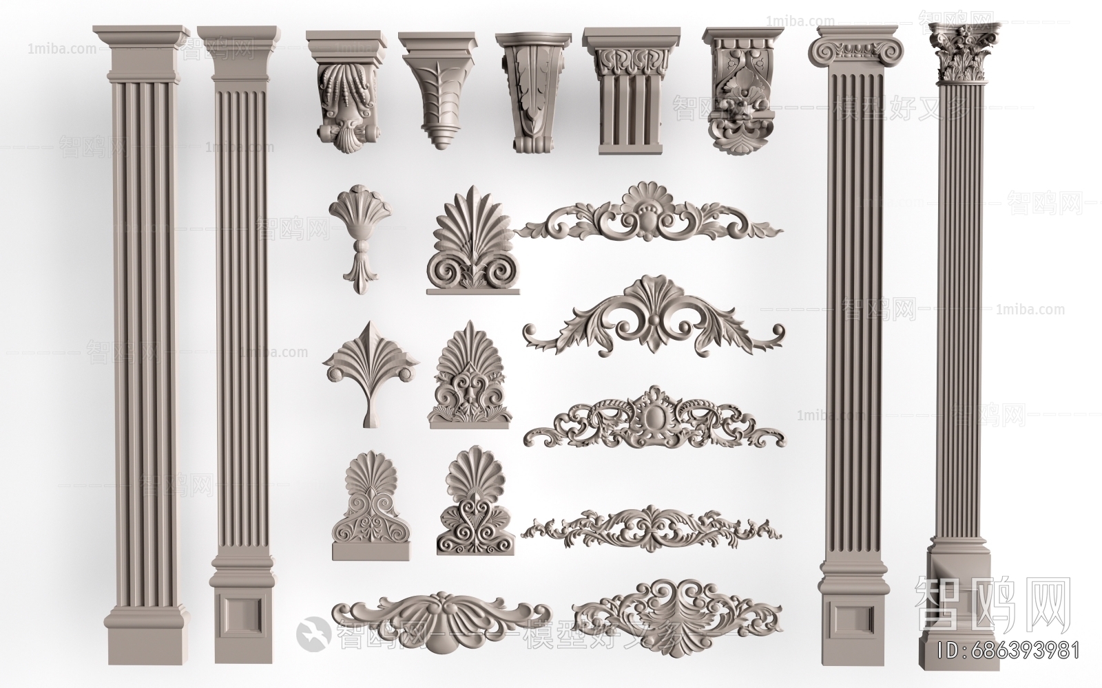 European Style Roman Pillar