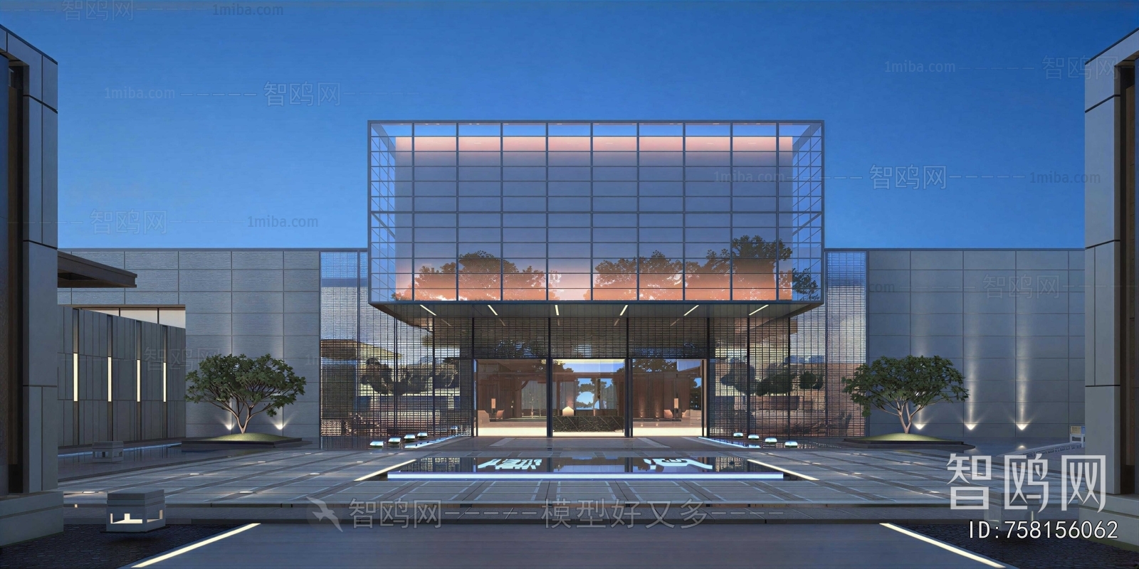 New Chinese Style Appearance Of Commercial Building