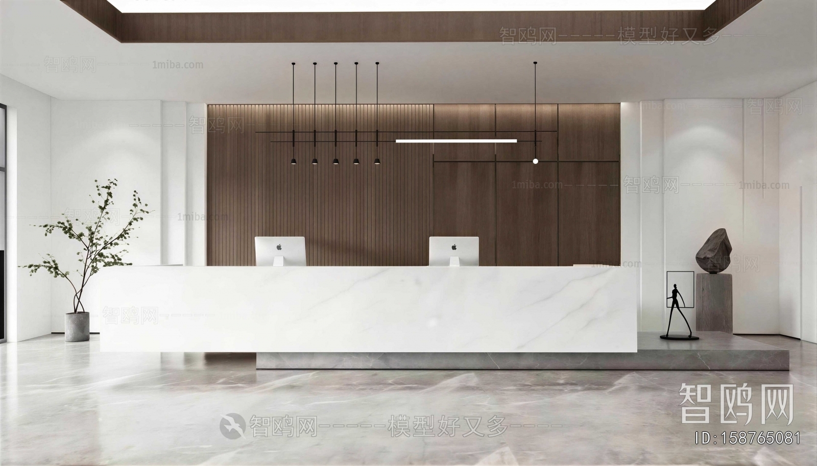 Modern Office Reception Desk