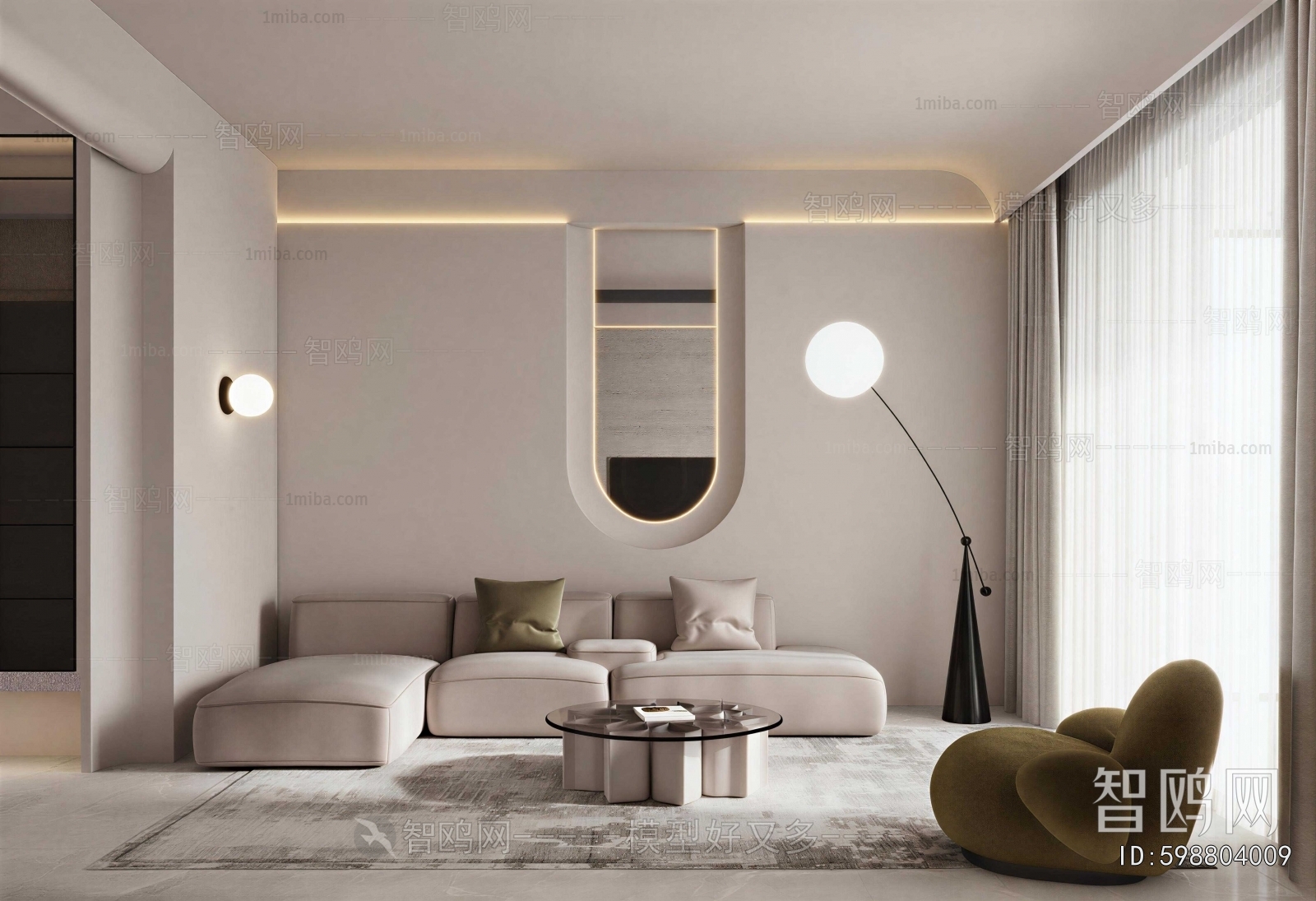 Wabi-sabi Style A Living Room