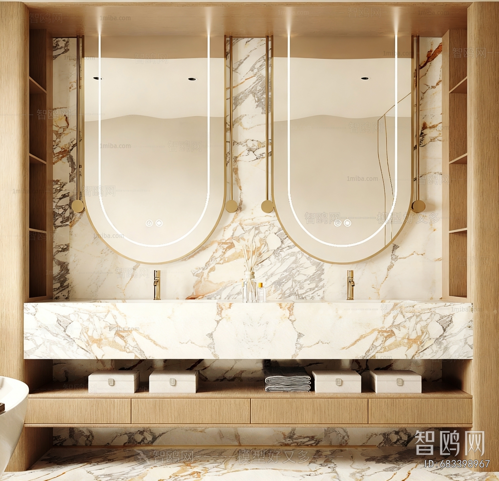 Nordic Style Bathroom Cabinet