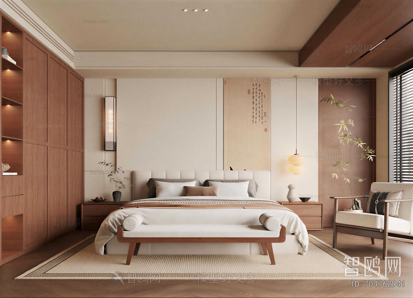 New Chinese Style Bedroom