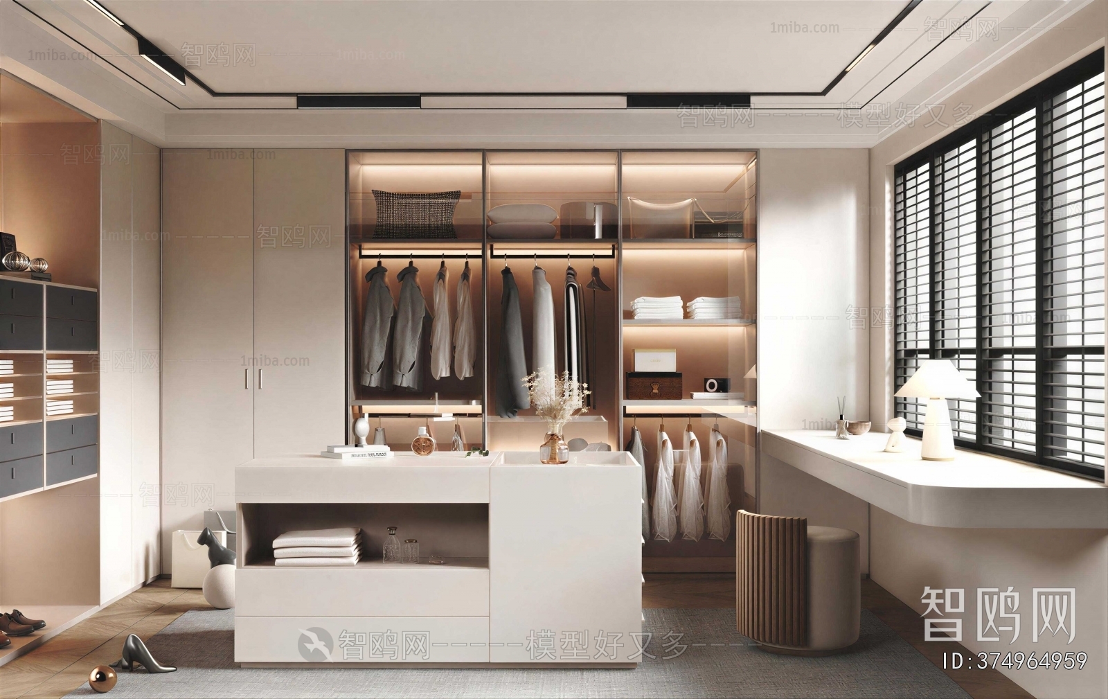 Modern Clothes Storage Area
