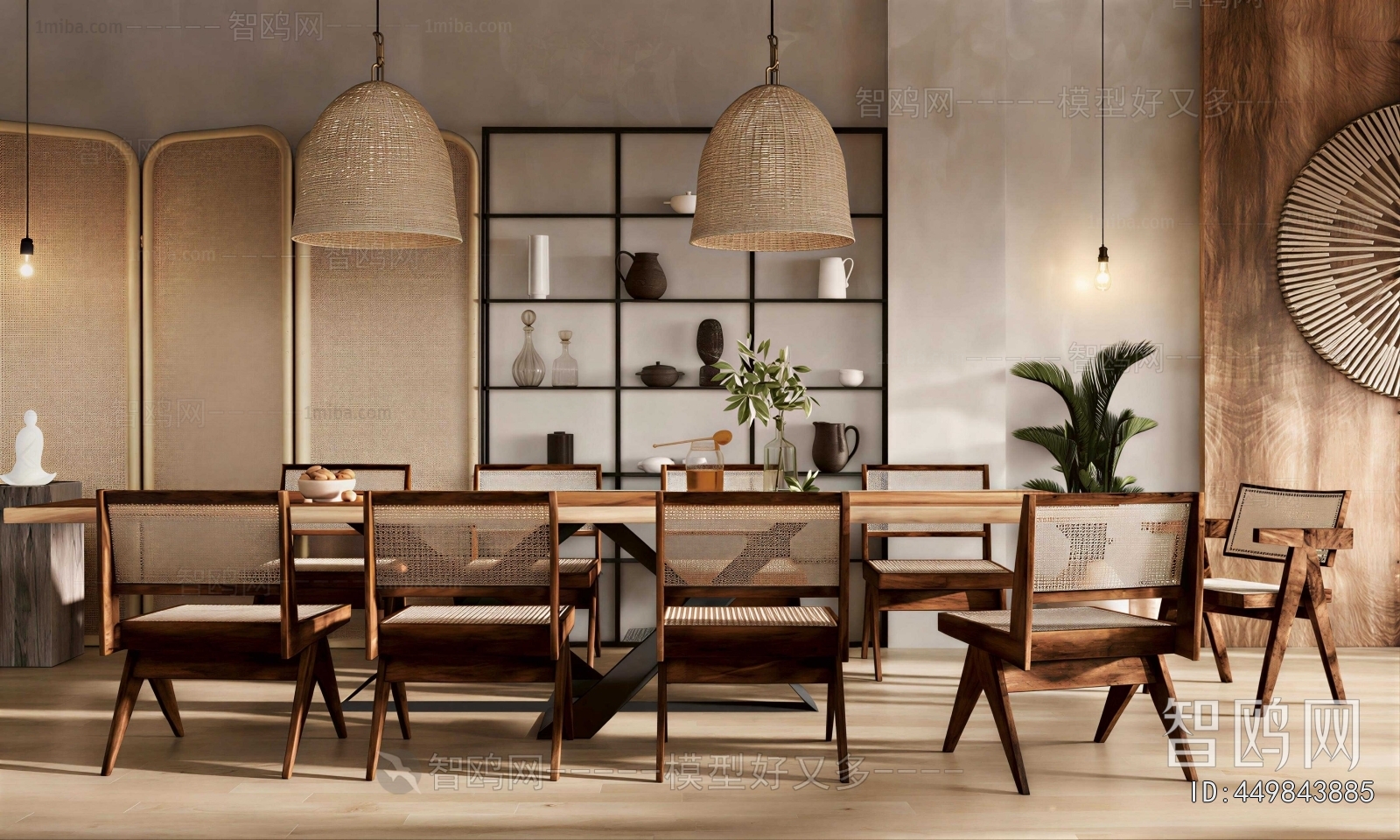 Wabi-sabi Style Dining Room