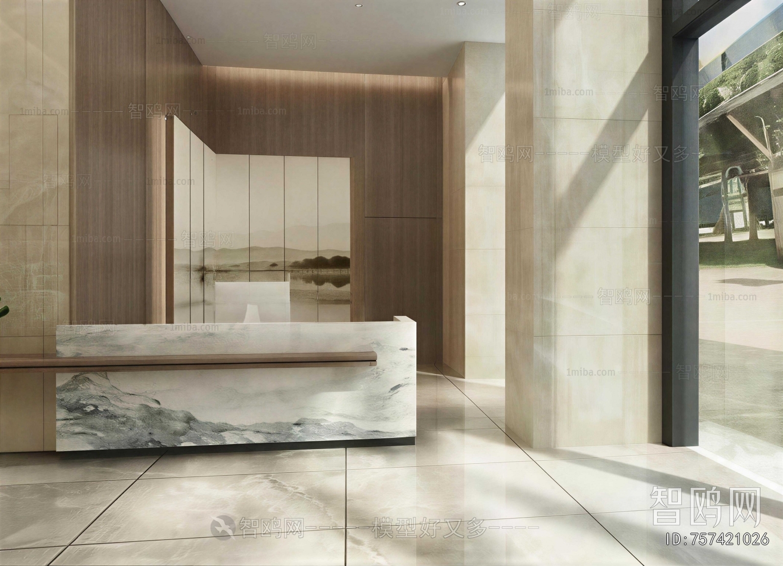New Chinese Style Office Reception Desk