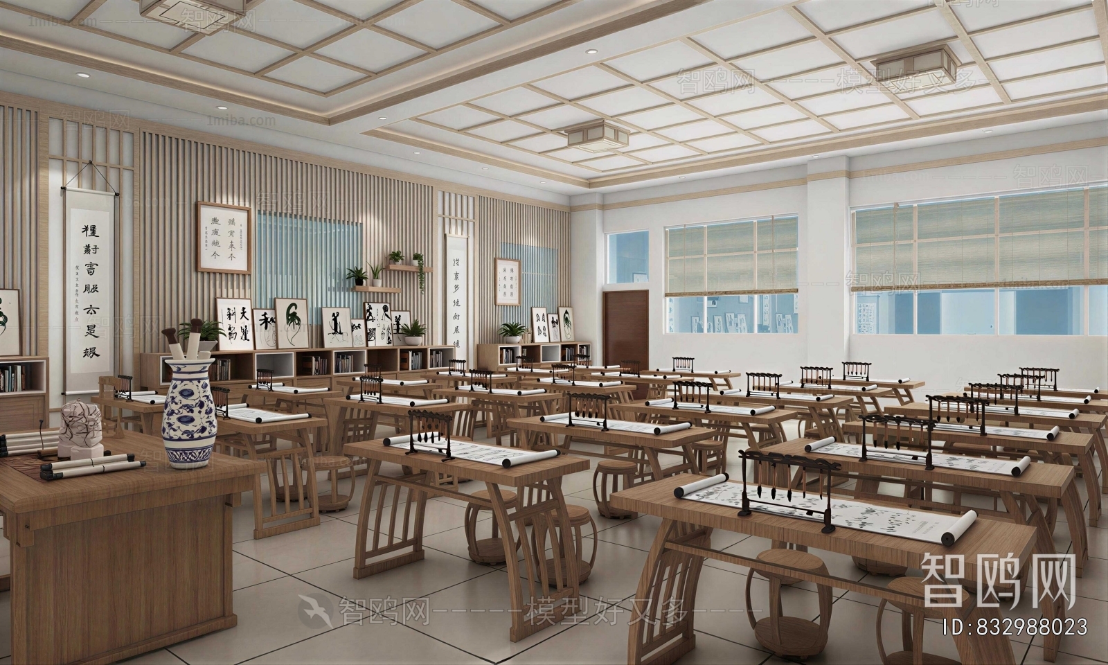 New Chinese Style Calligraphy Classroom