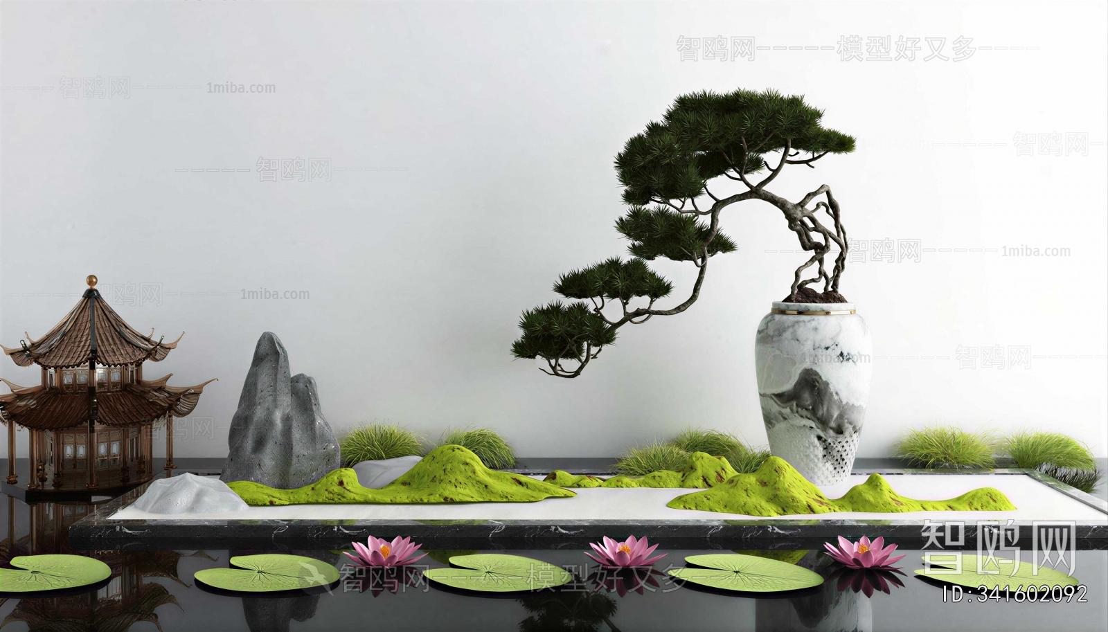 New Chinese Style Rockery Waterscape