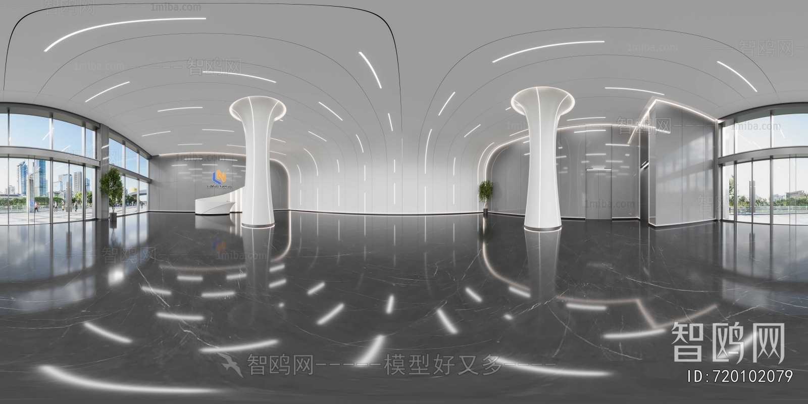 Modern Office Reception Desk