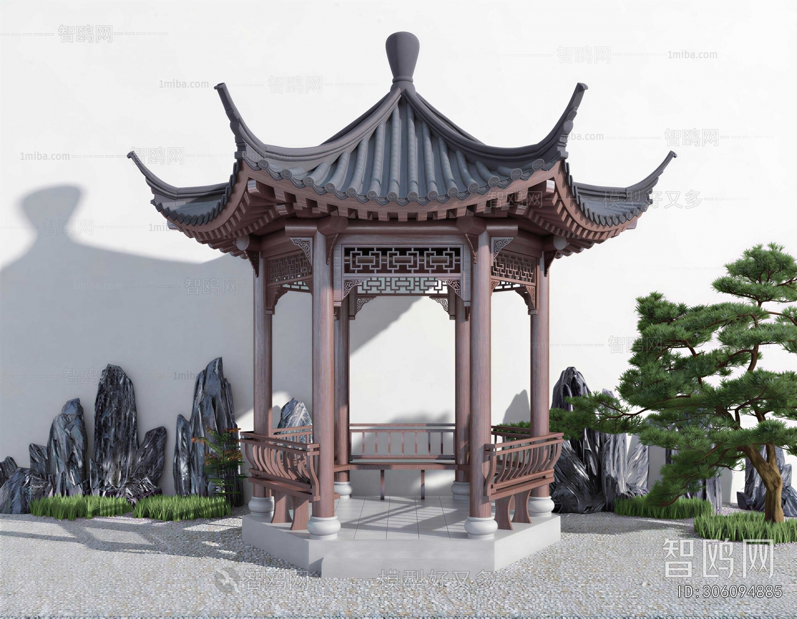 New Chinese Style Ancient Architectural Buildings