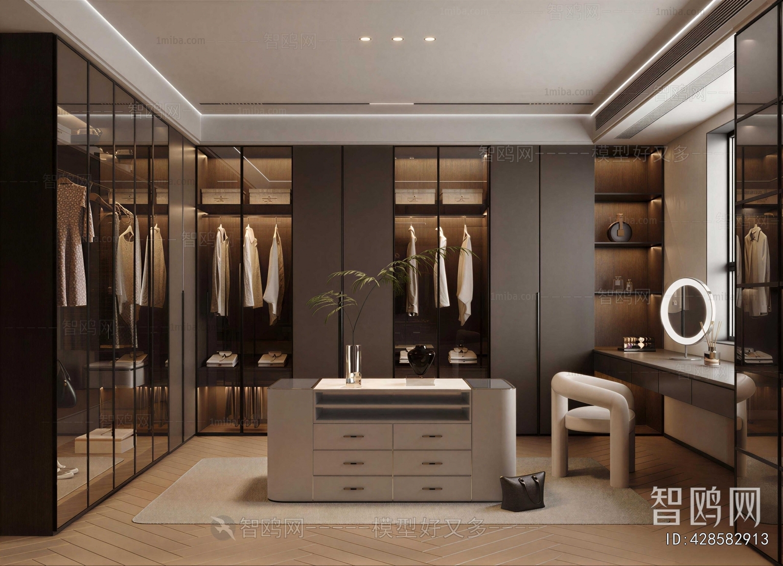 Modern Clothes Storage Area