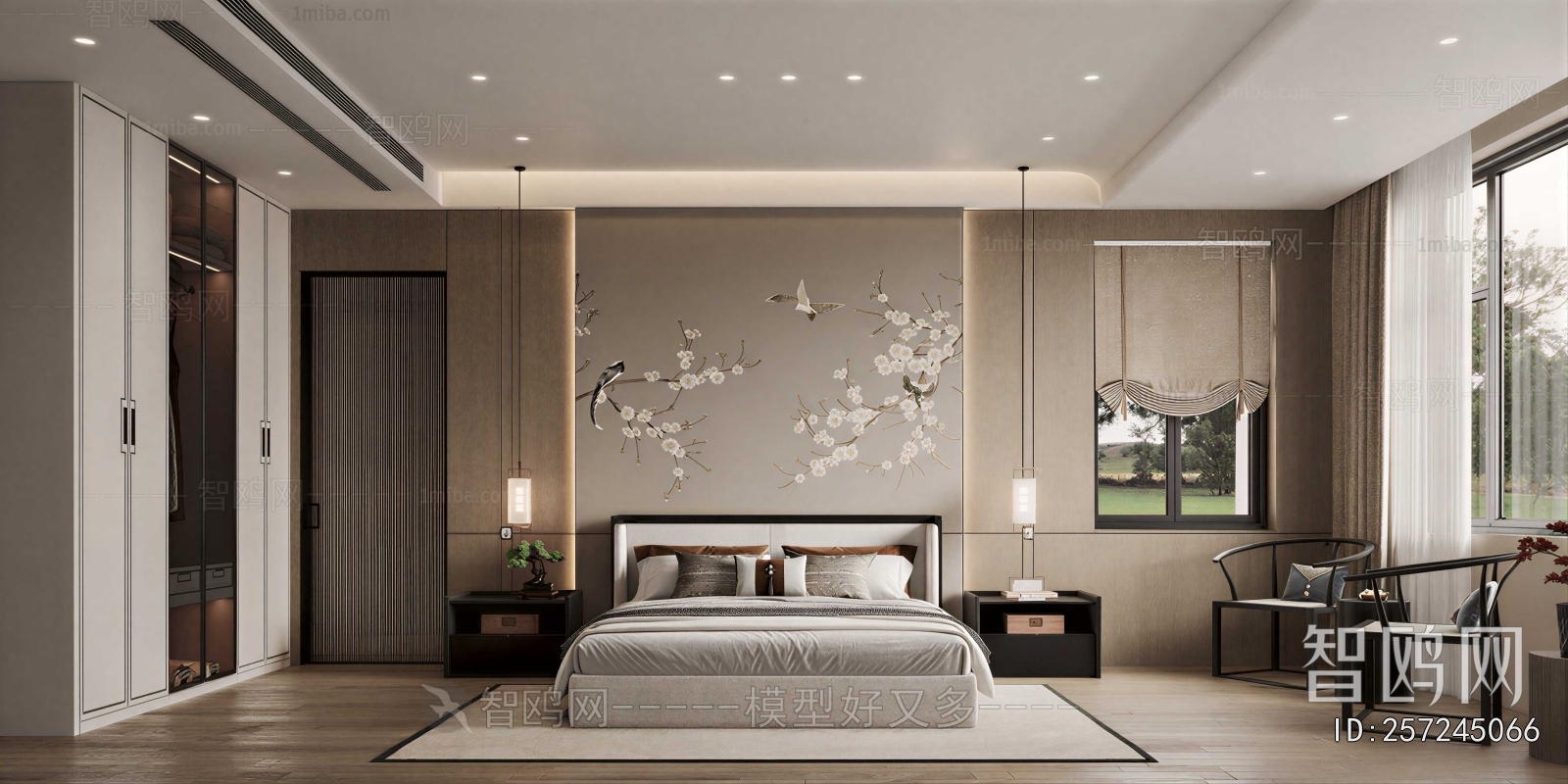 New Chinese Style Bedroom