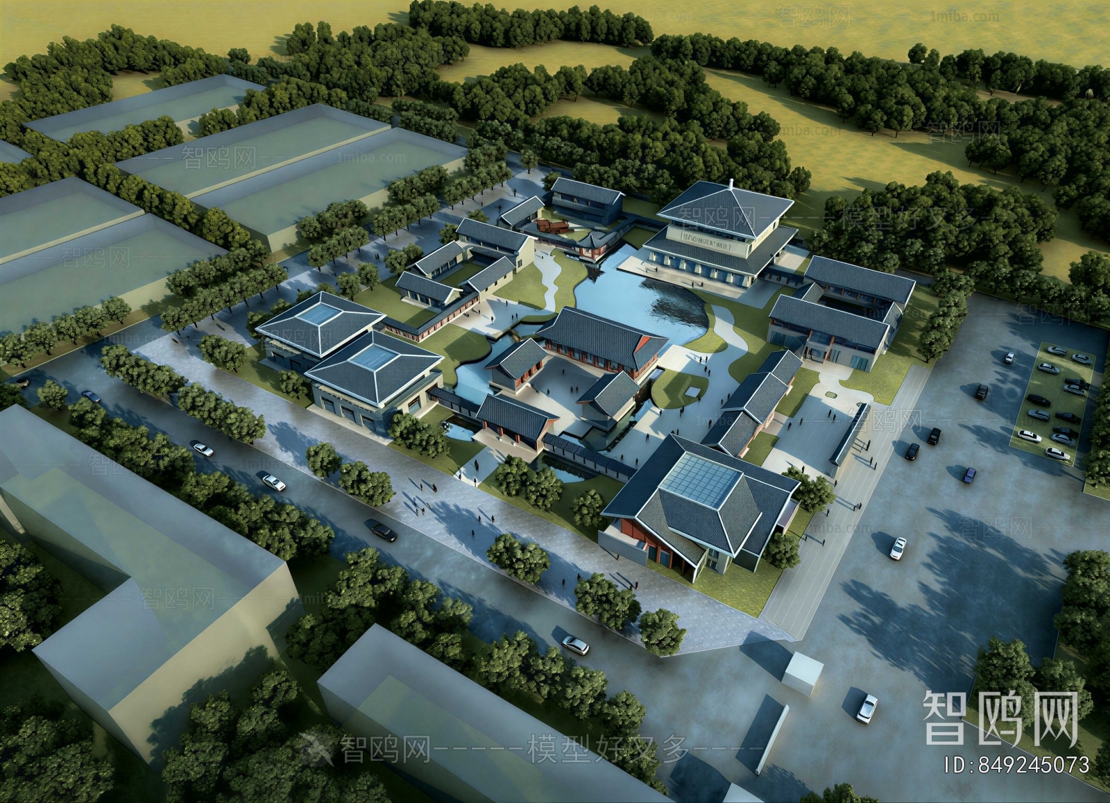 Chinese Style Architectural Bird's-eye View Planning