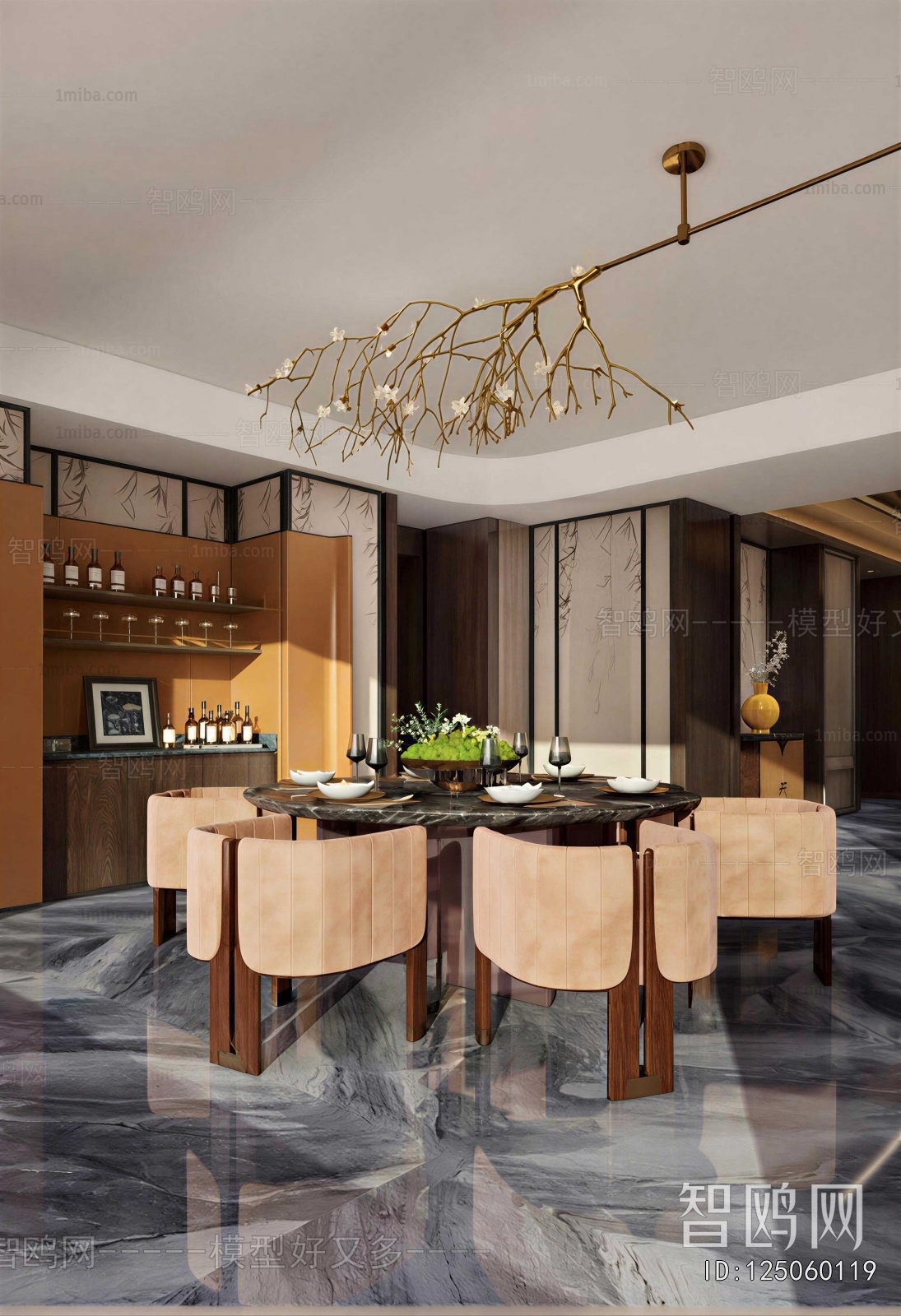 New Chinese Style Dining Room