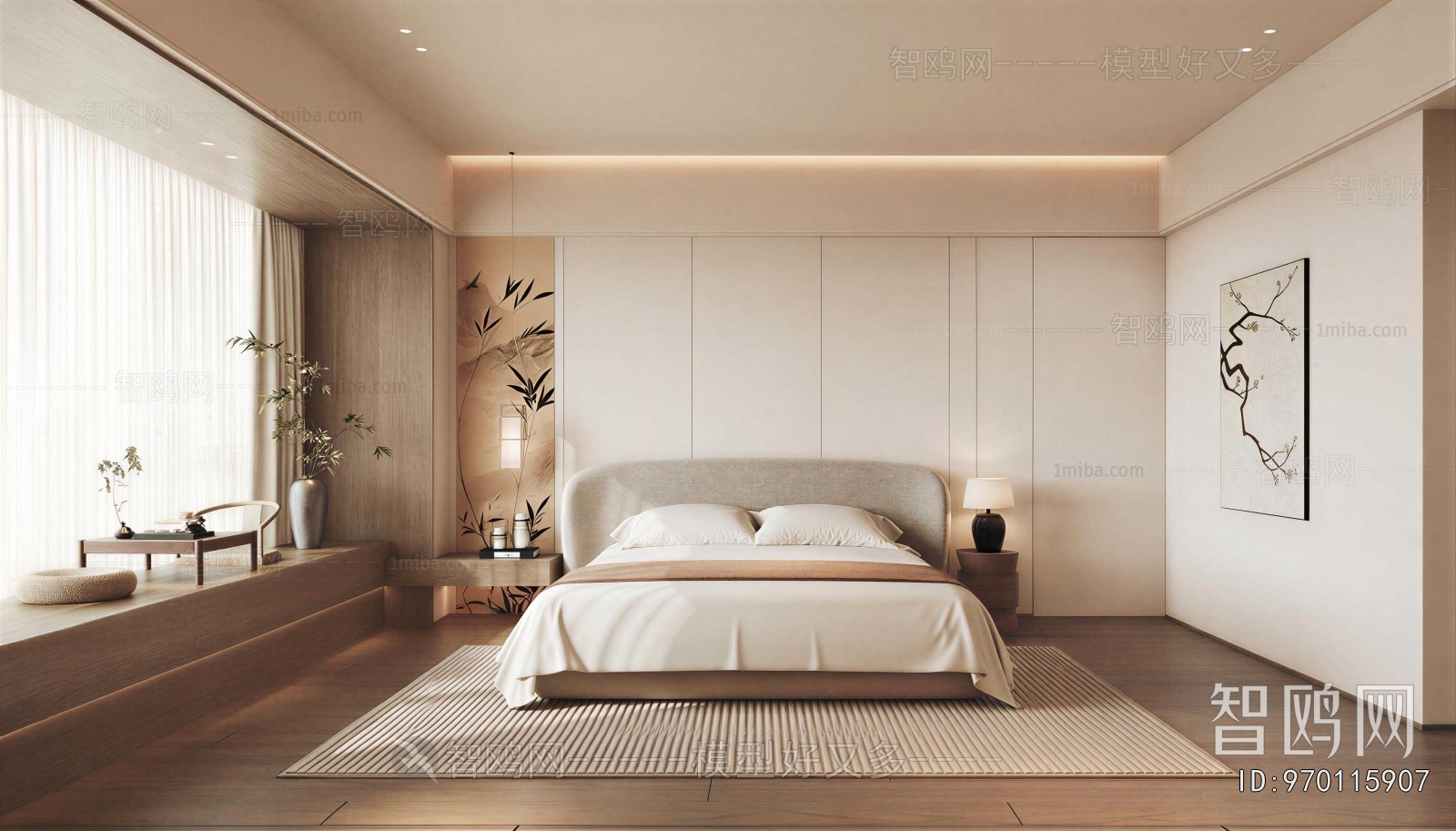 New Chinese Style Bedroom