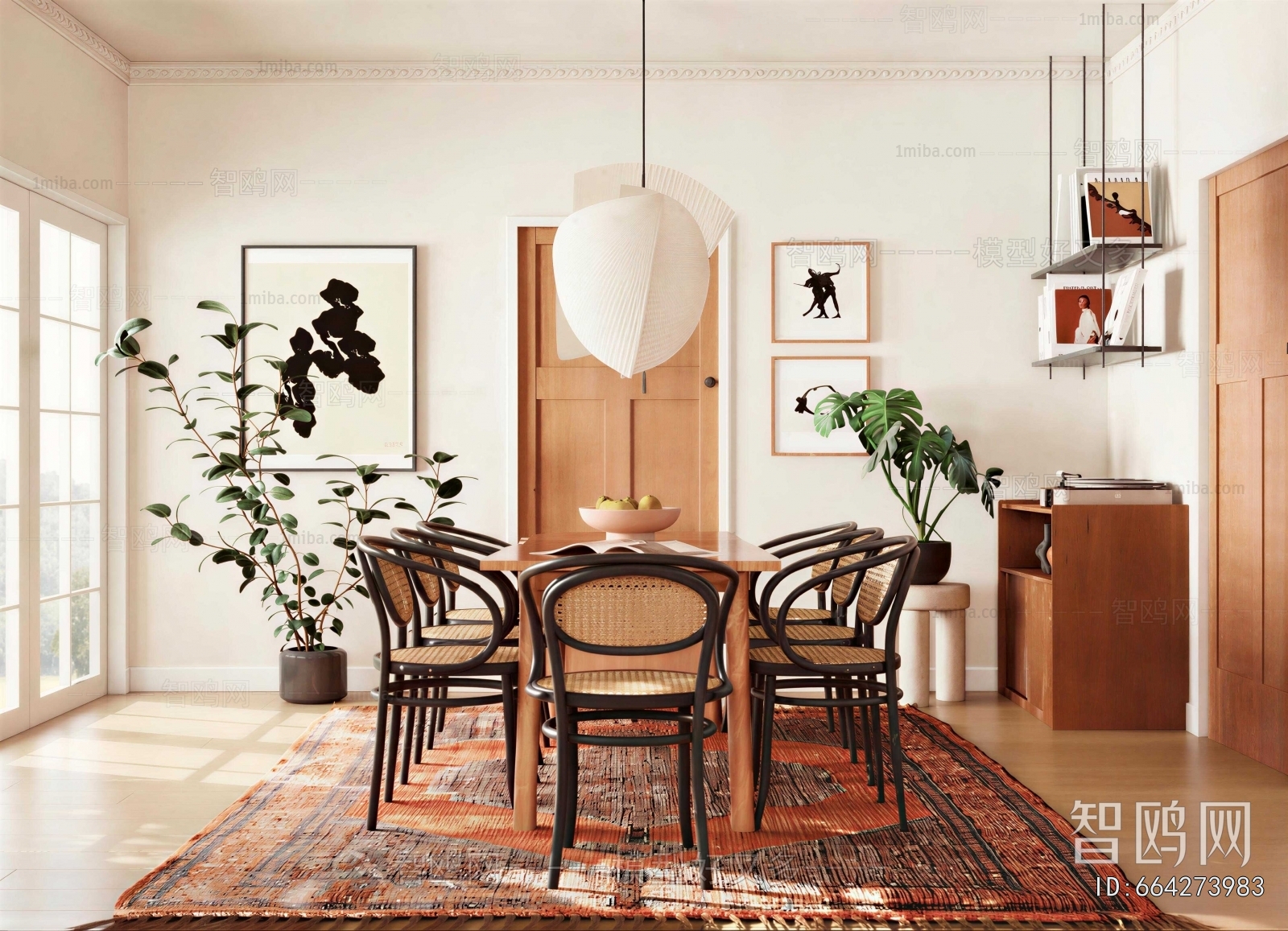Wabi-sabi Style Dining Room