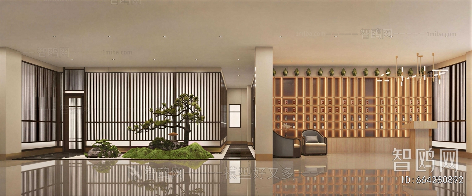 New Chinese Style Lobby Hall