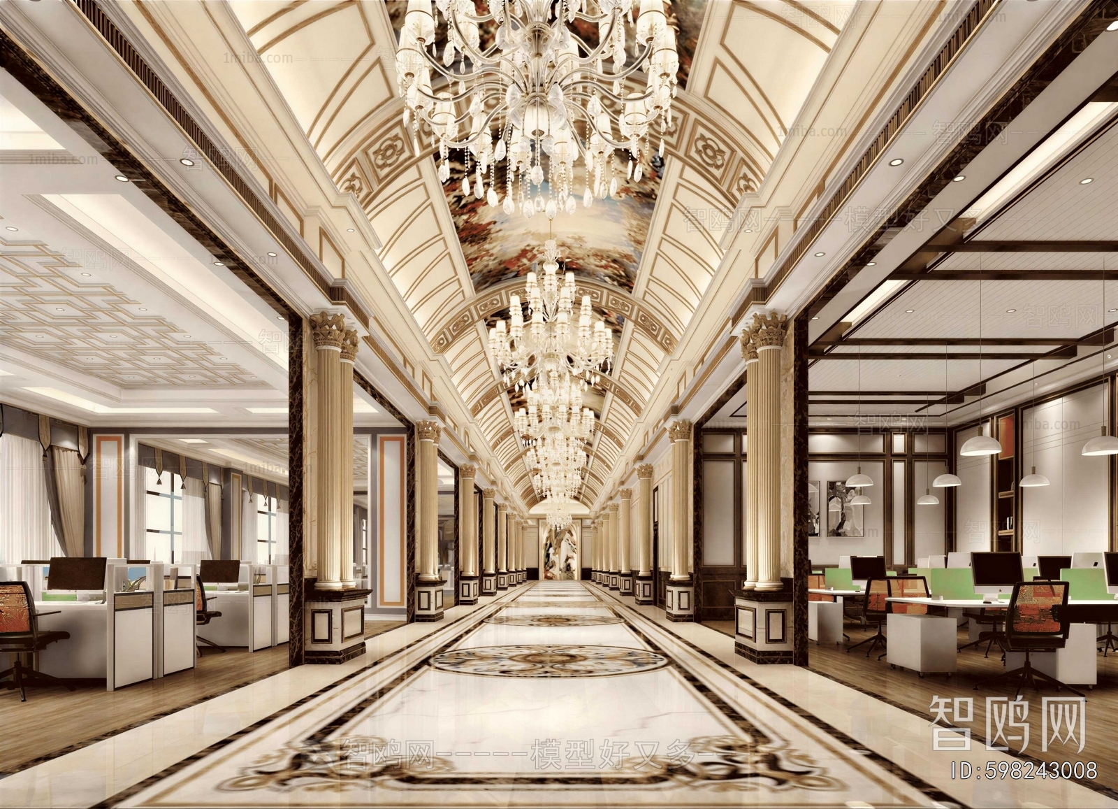 European Style Office Aisle