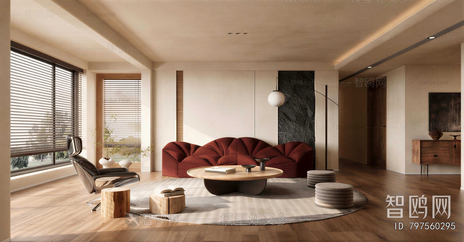 Wabi-sabi Style A Living Room