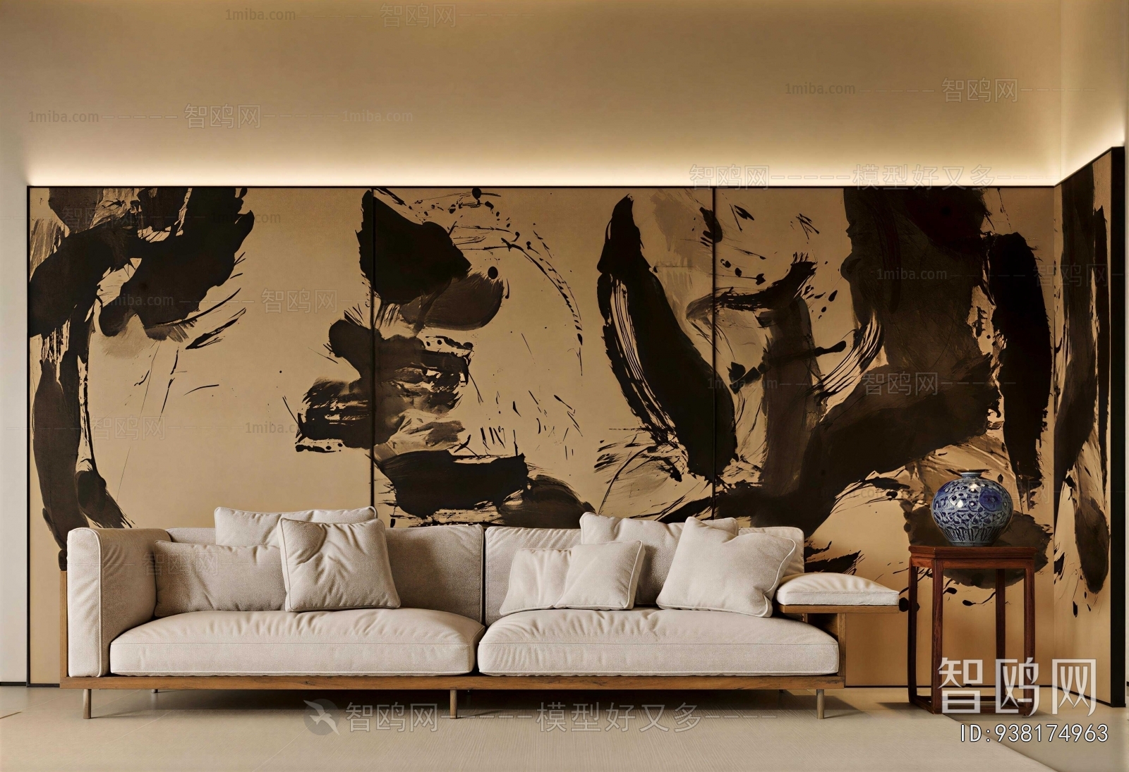 New Chinese Style A Sofa For Two