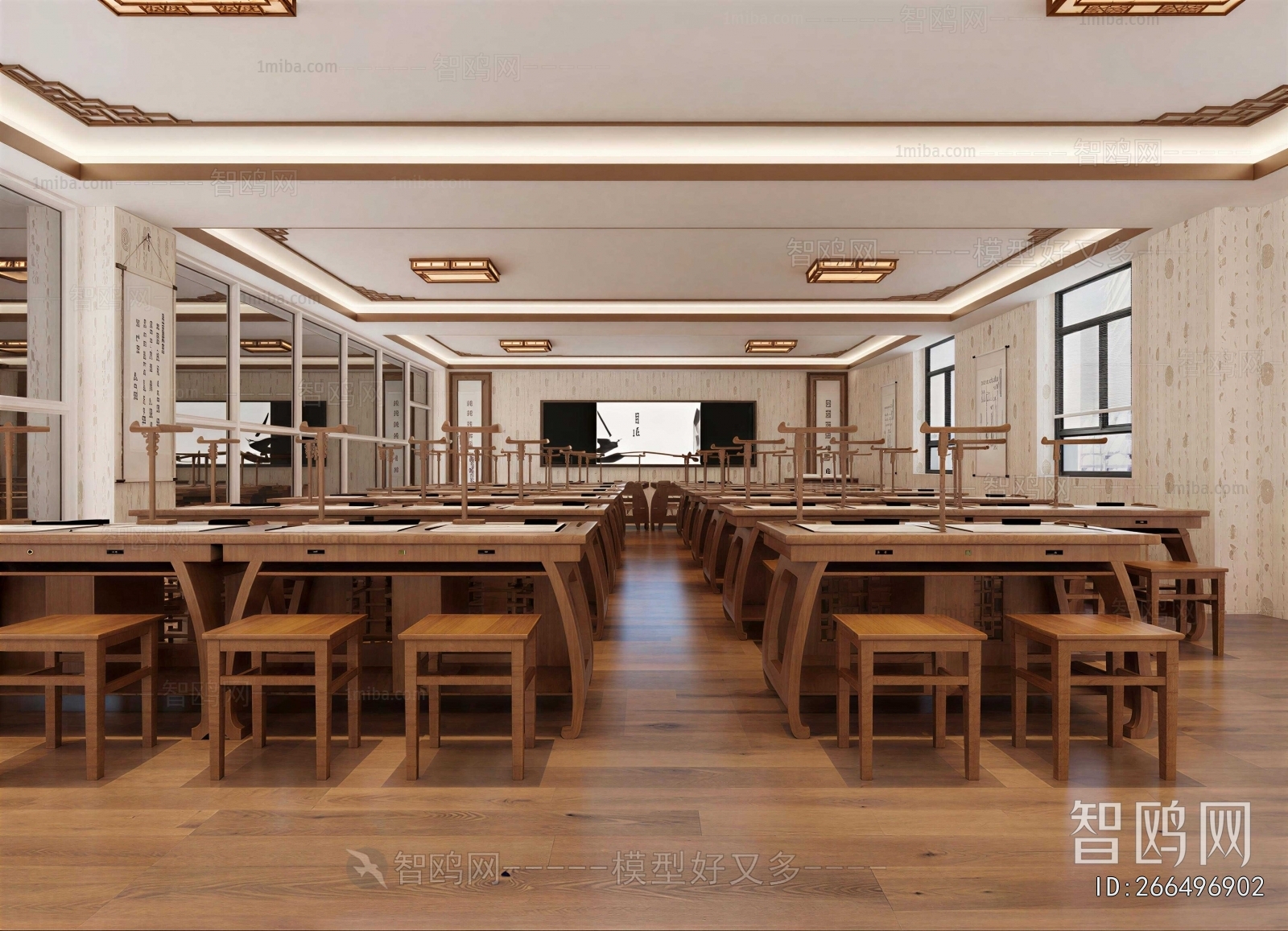 New Chinese Style Calligraphy Classroom