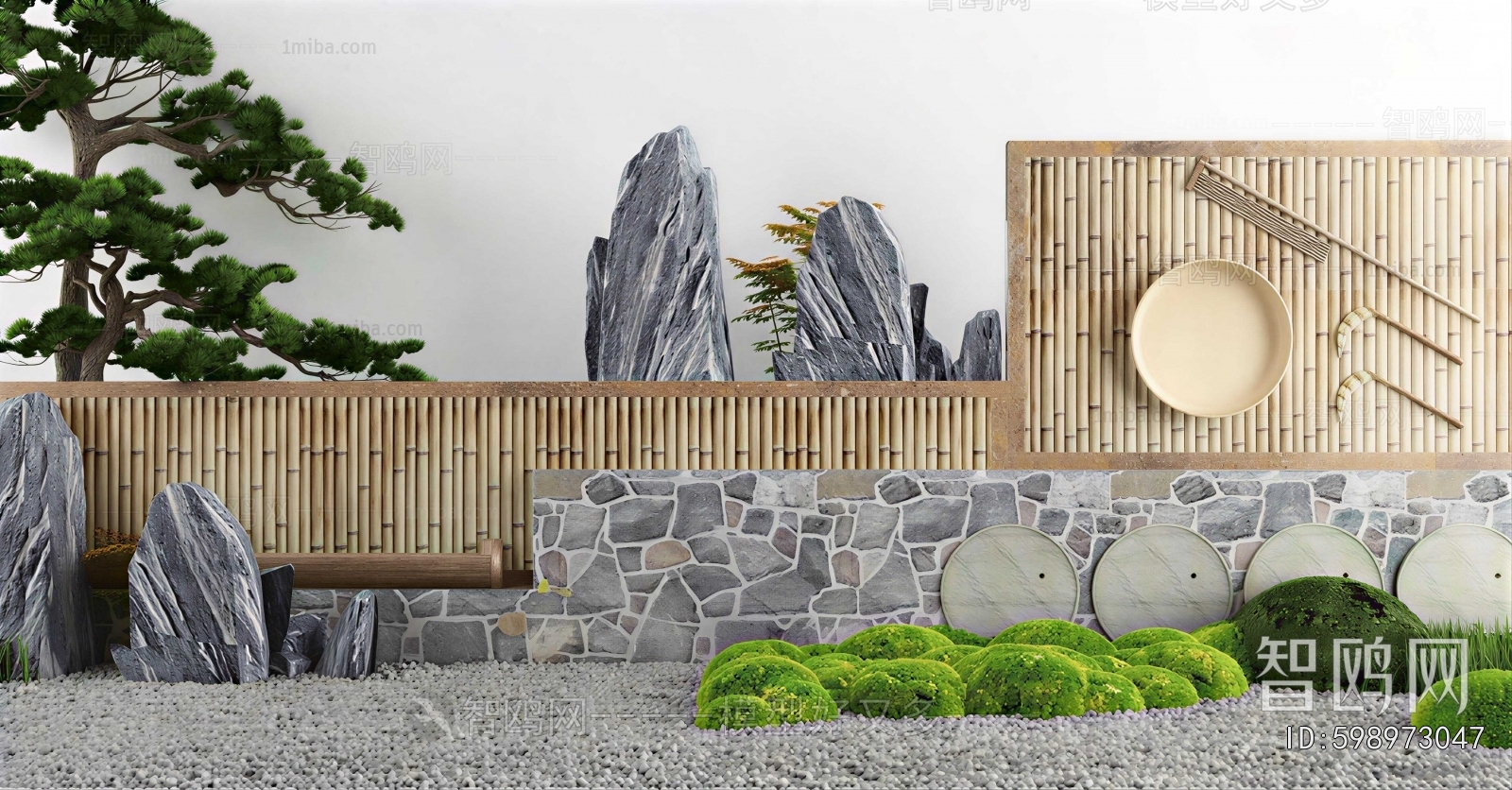 Chinese Style Rockery Waterscape