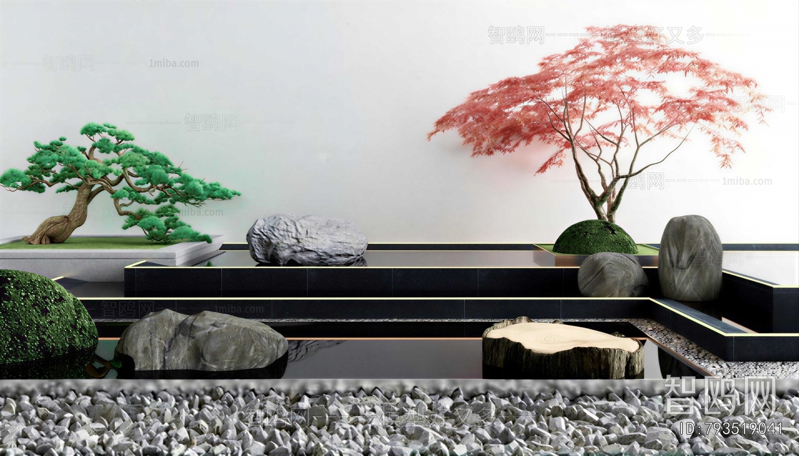 New Chinese Style Rockery Waterscape