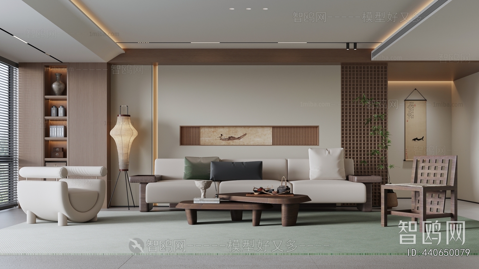 New Chinese Style A Living Room