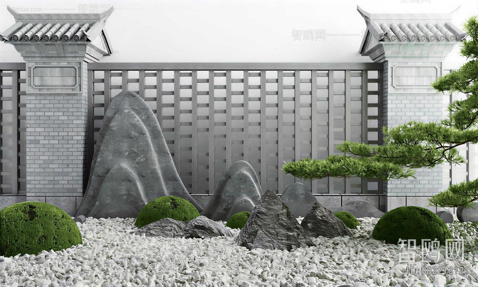 New Chinese Style Rockery Waterscape