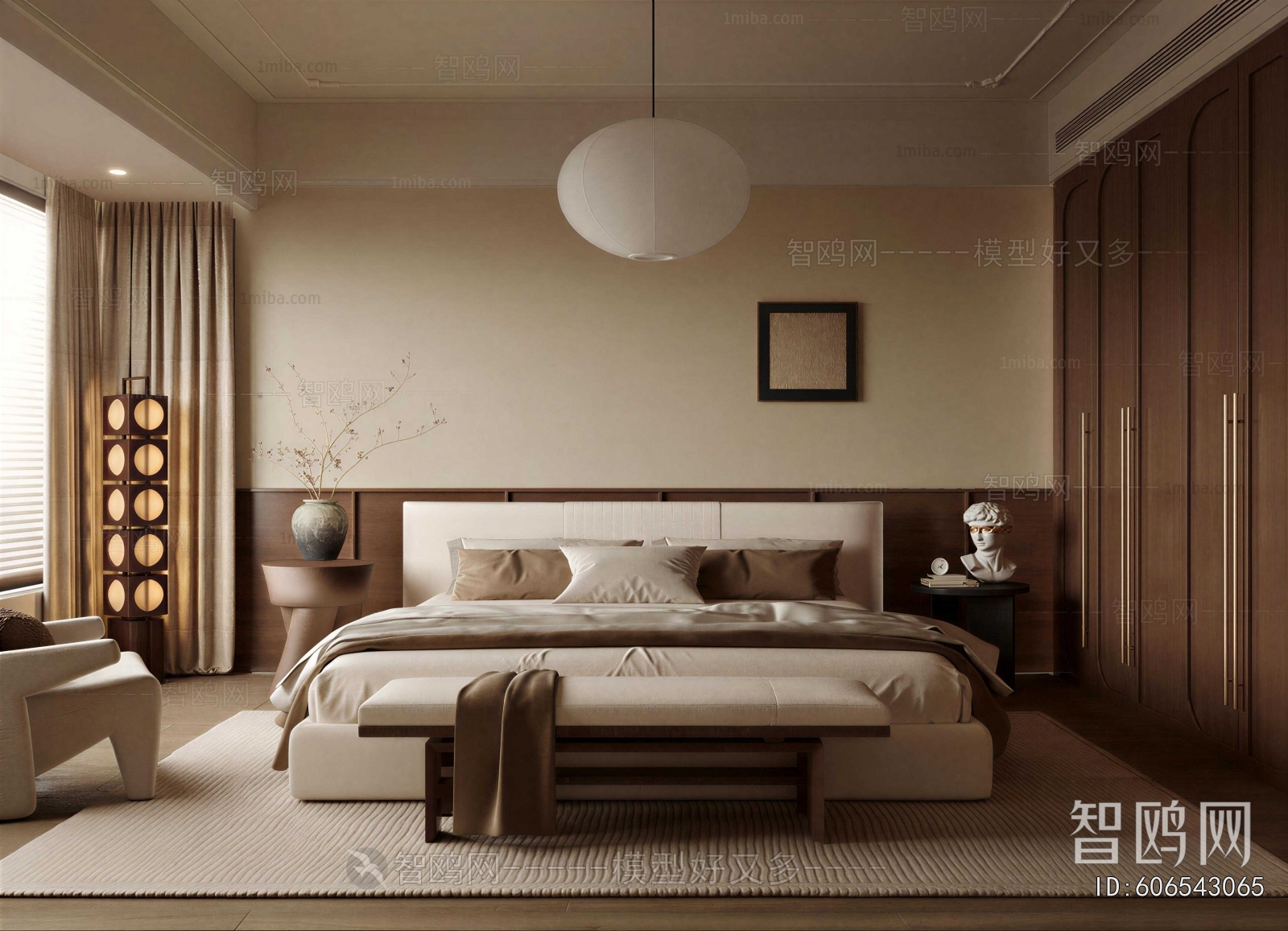 Wabi-sabi Style Bedroom