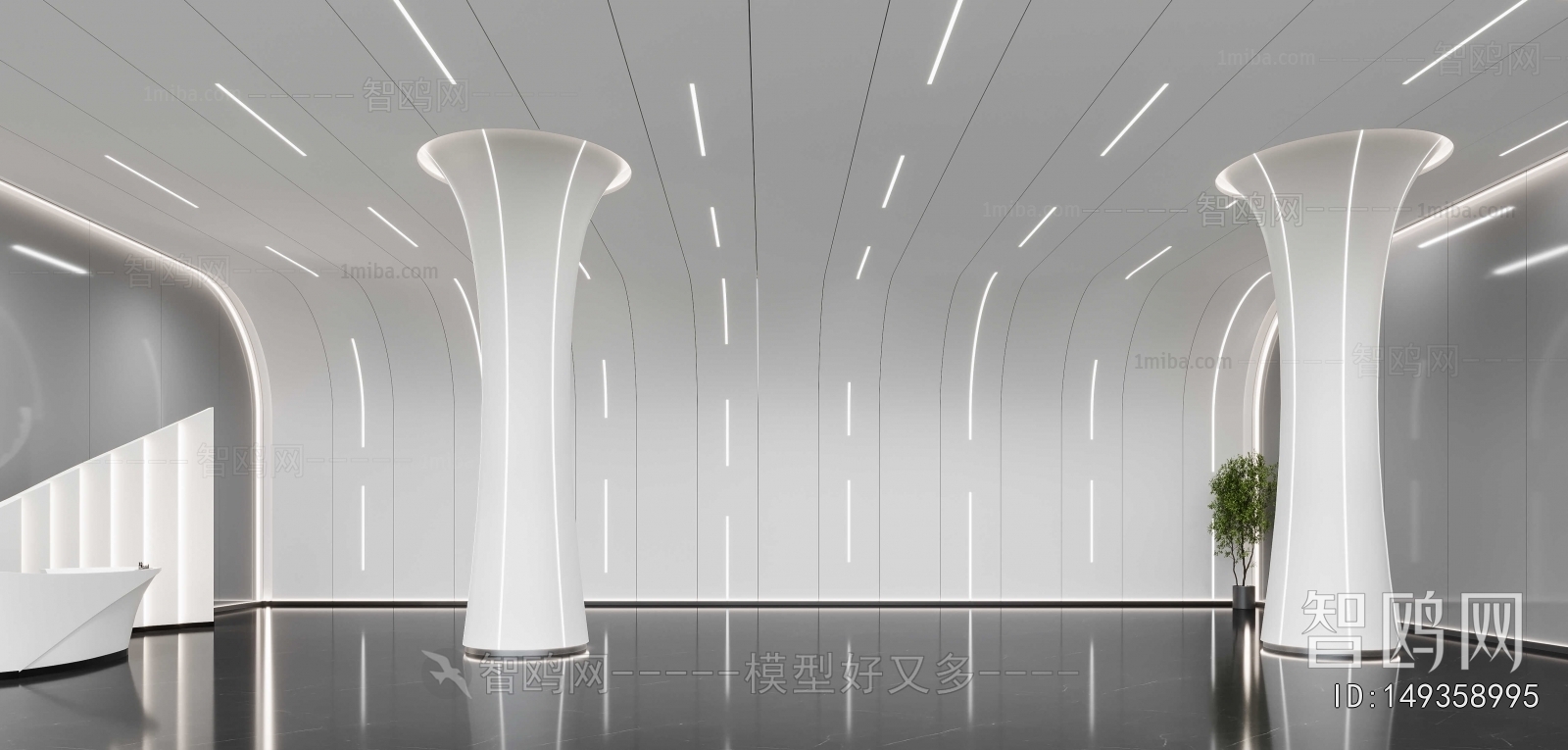 Modern Office Reception Desk