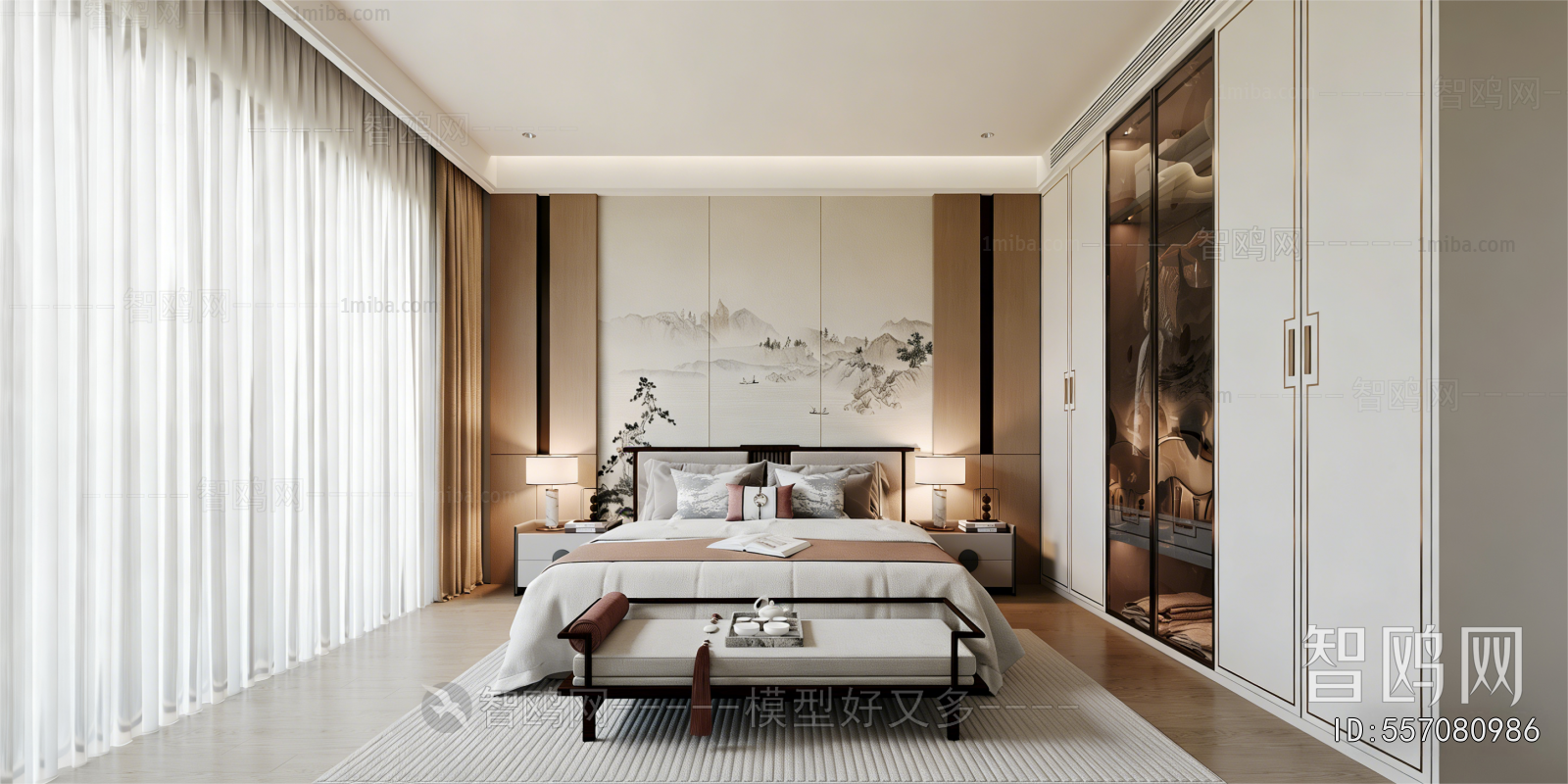 New Chinese Style Bedroom