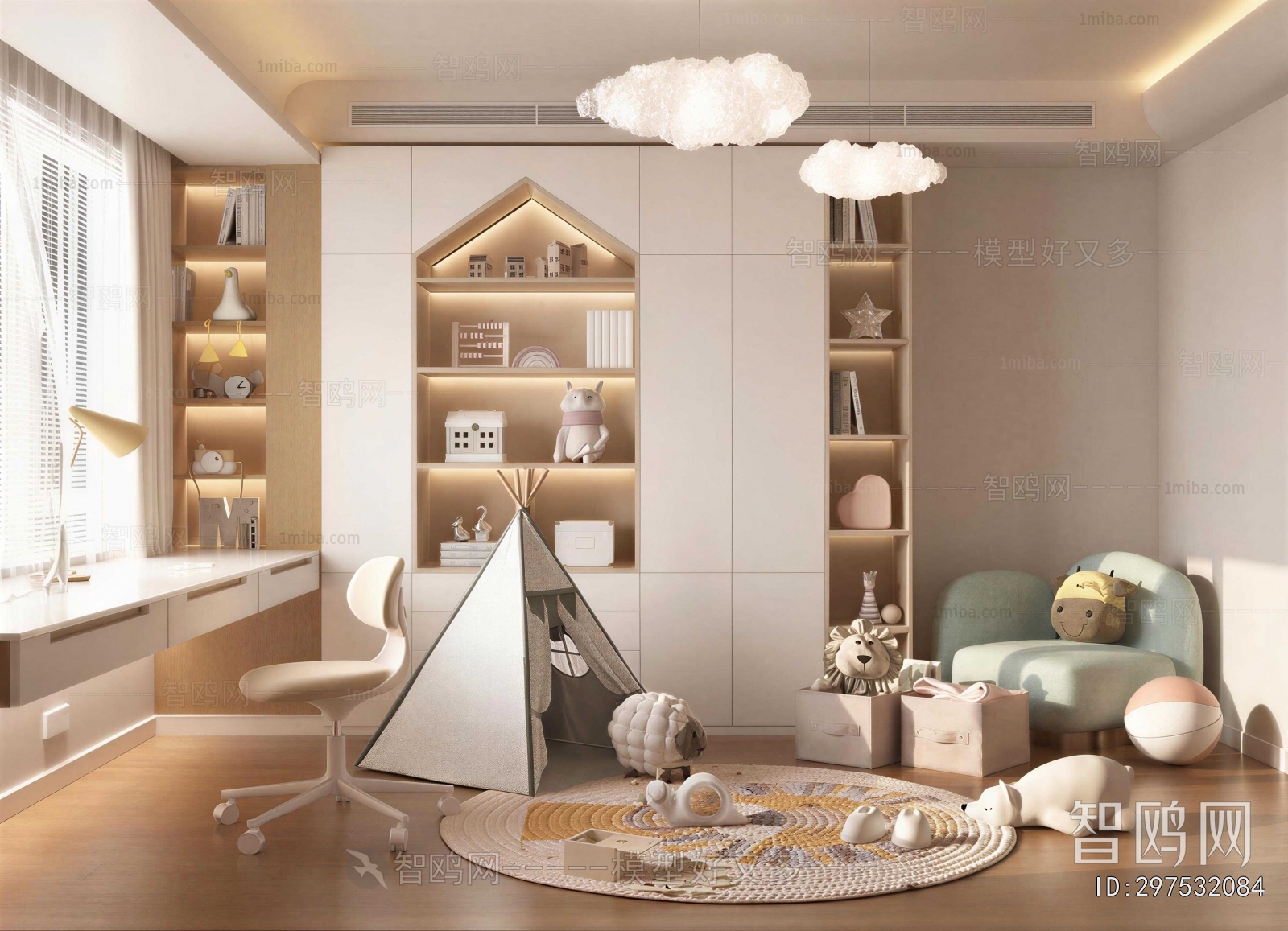 Modern Children's Room Activity Room