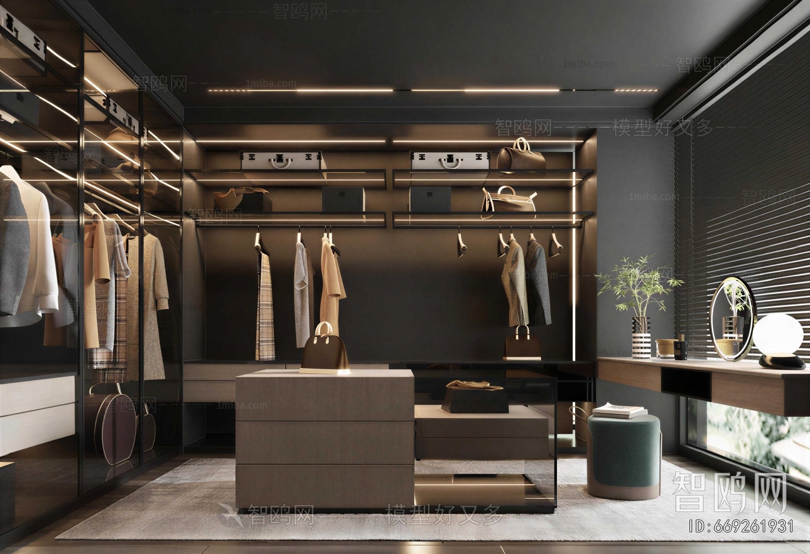 Modern Clothes Storage Area