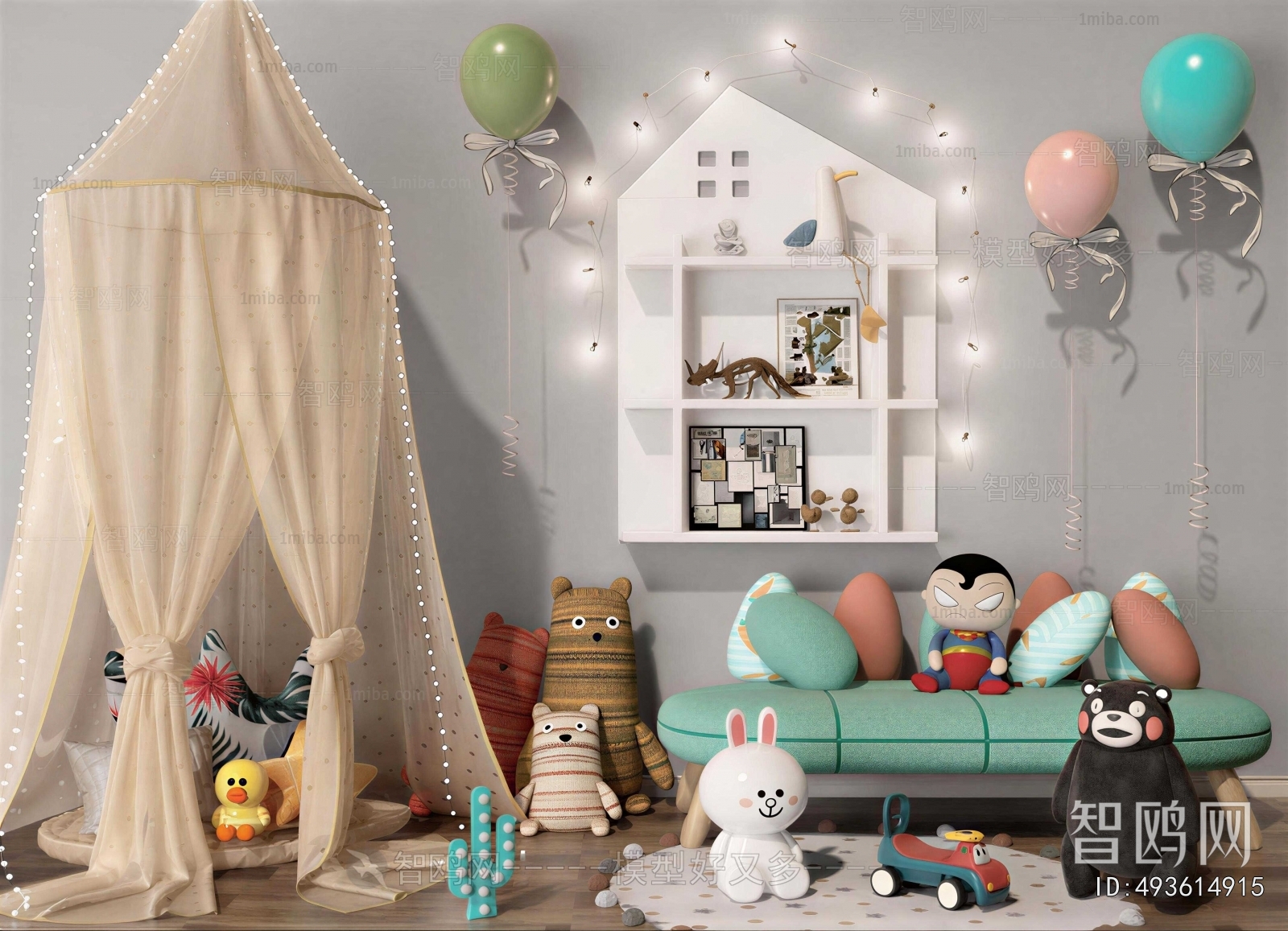 Modern Children's Room Activity Room