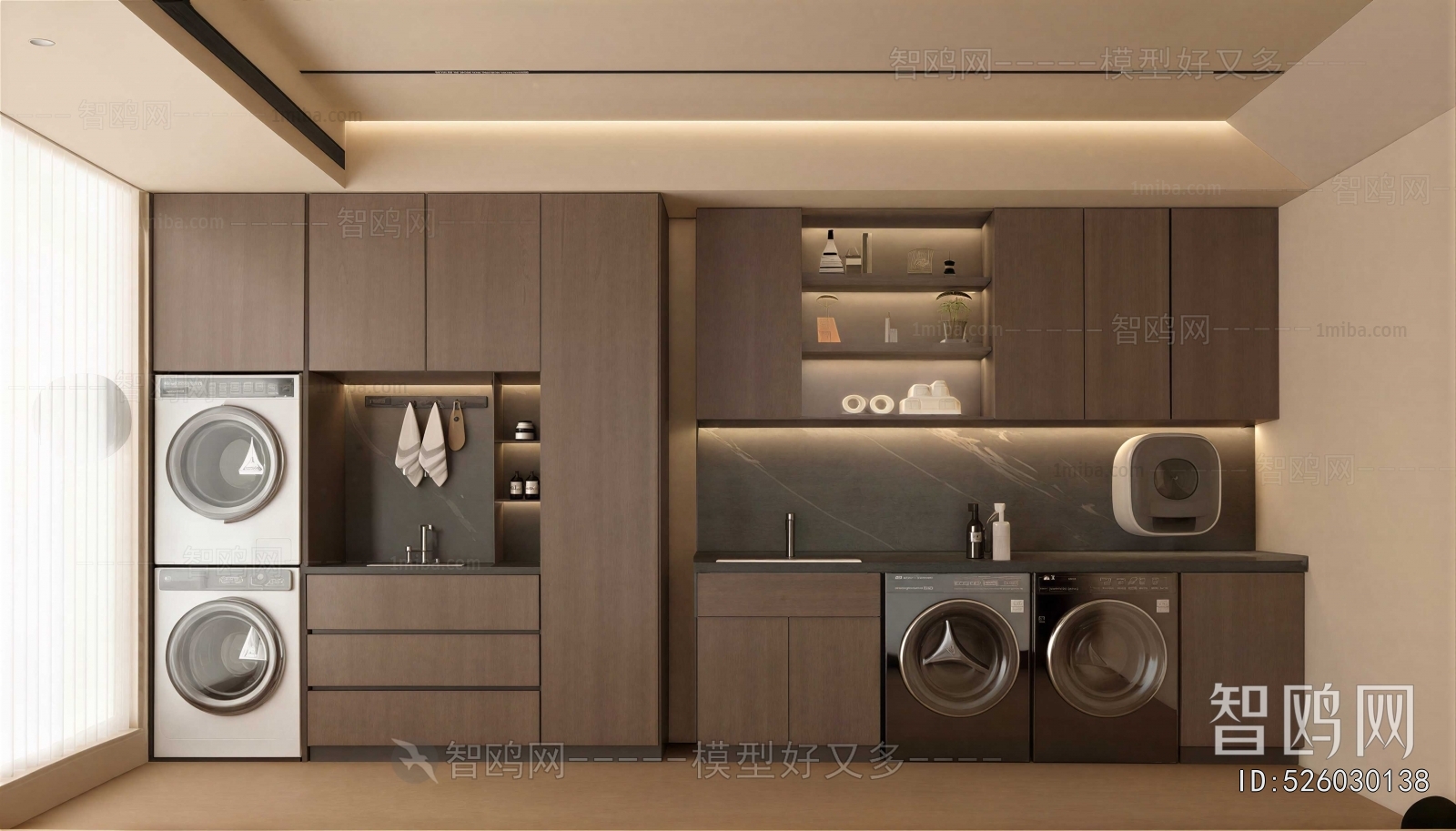 Modern Balcony Laundry Room