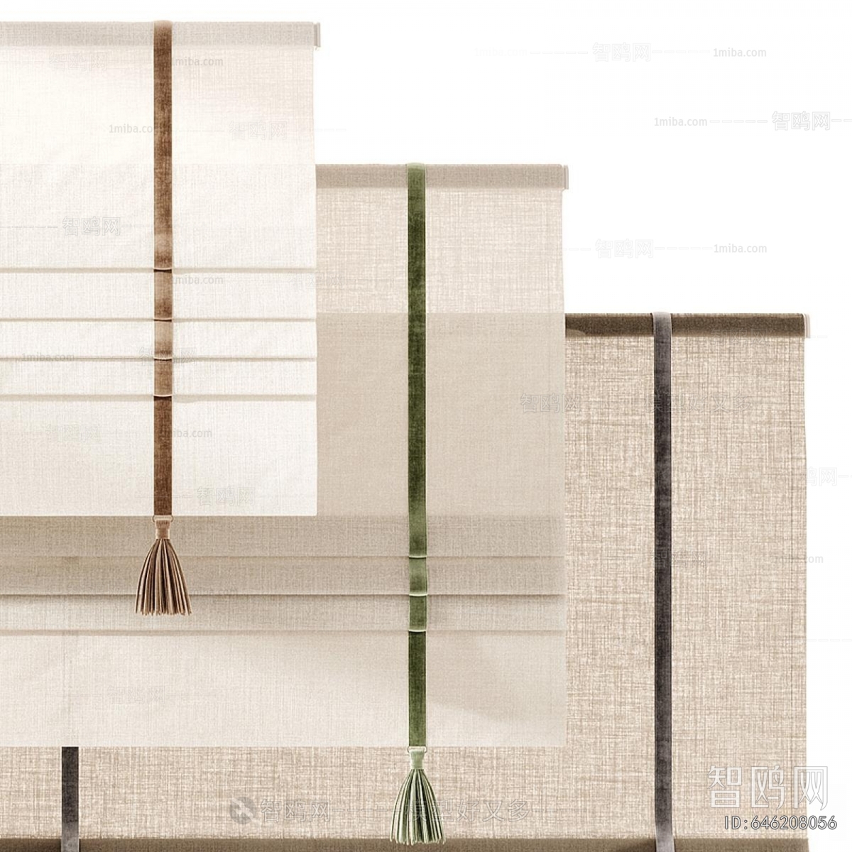 New Chinese Style Roman Curtain