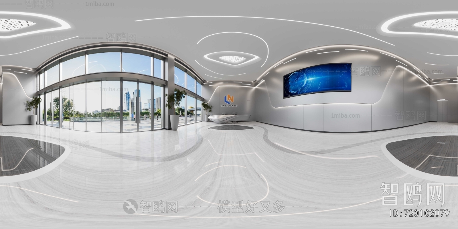 Modern Office Reception Desk