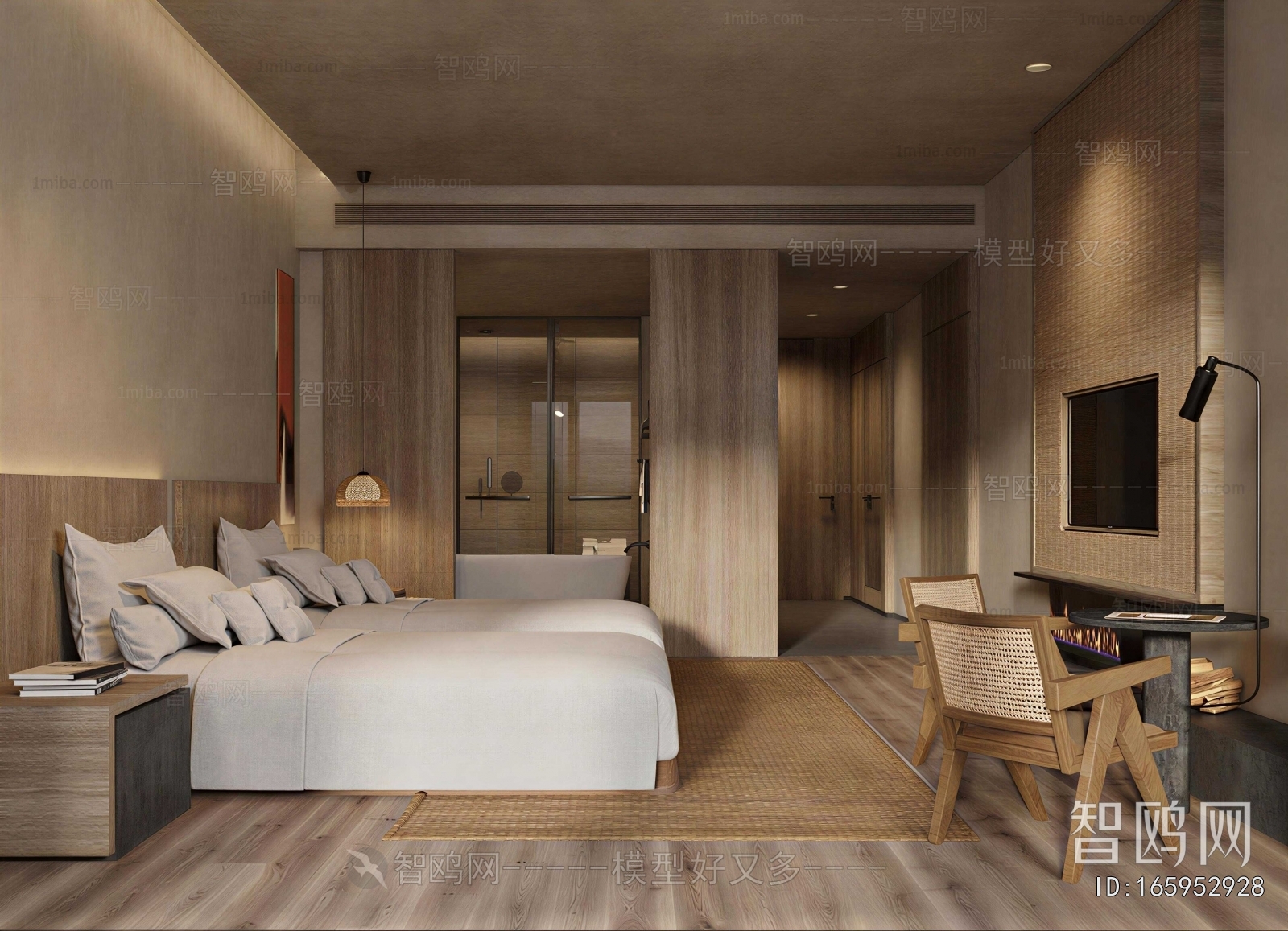 Wabi-sabi Style Bedroom