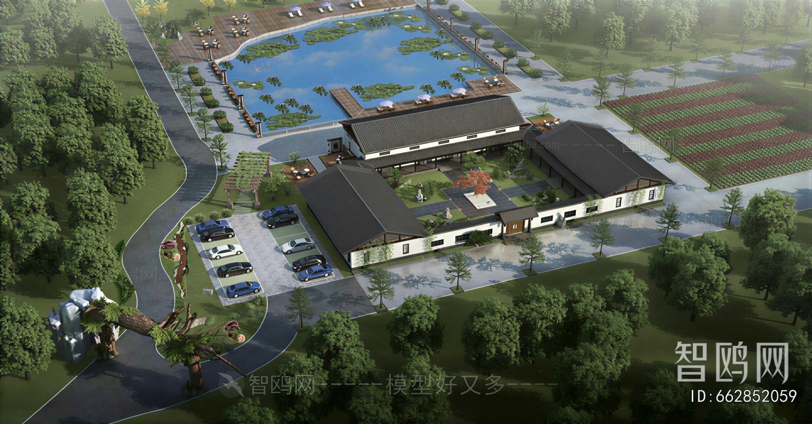 Modern Architectural Bird's-eye View Planning