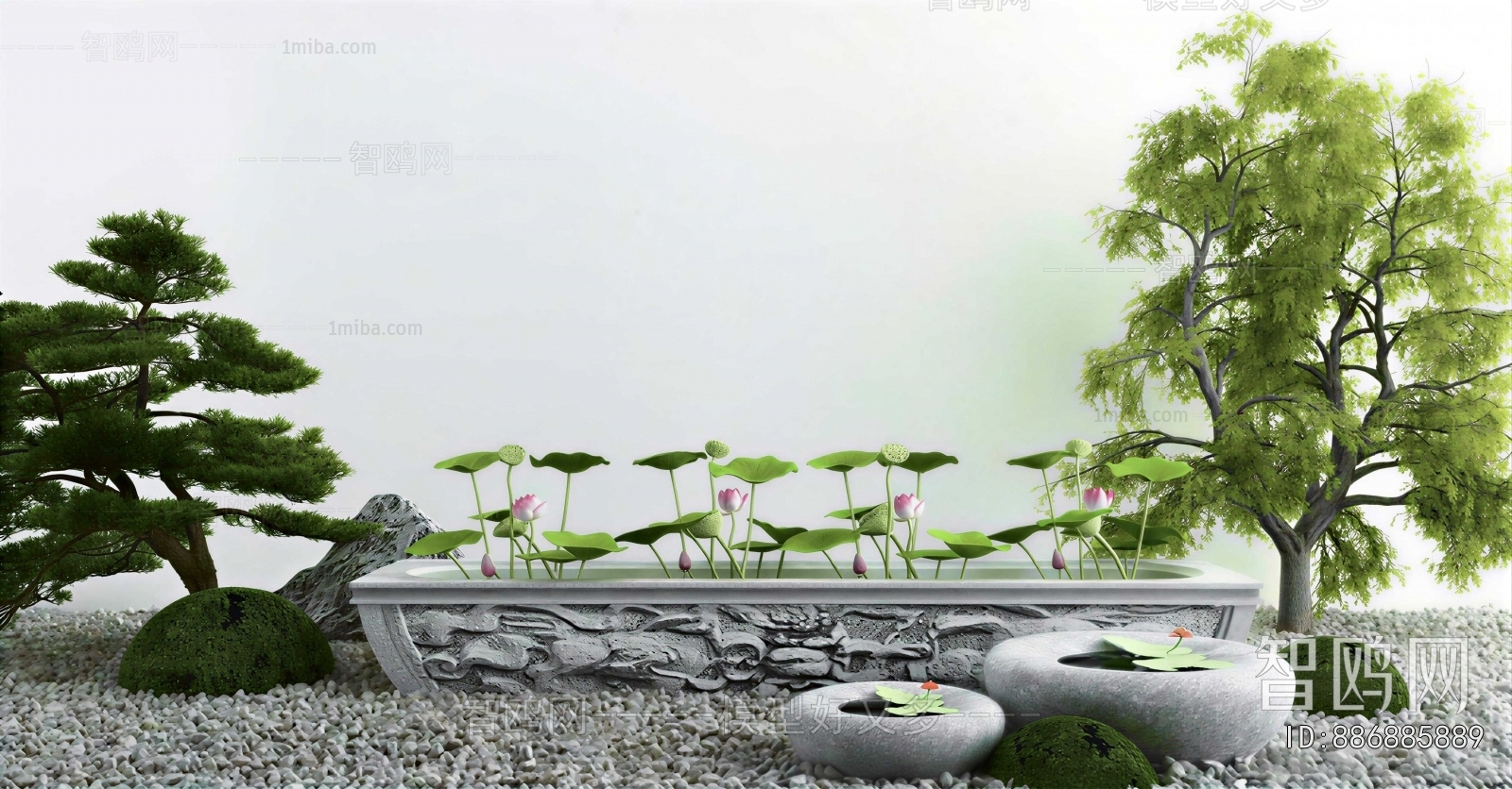 New Chinese Style Rockery Waterscape