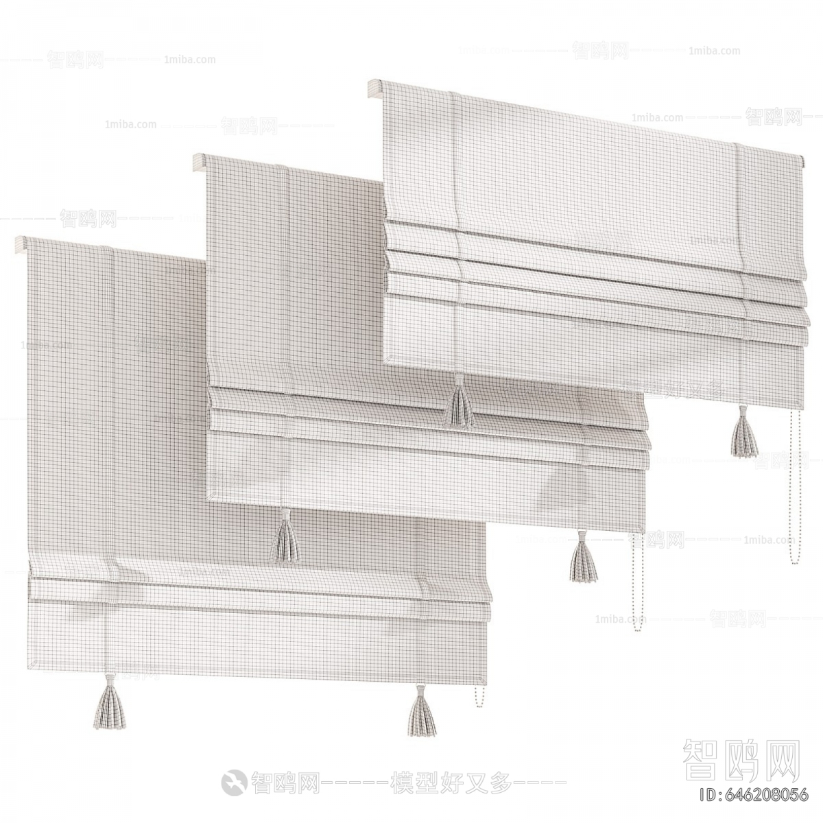New Chinese Style Roman Curtain