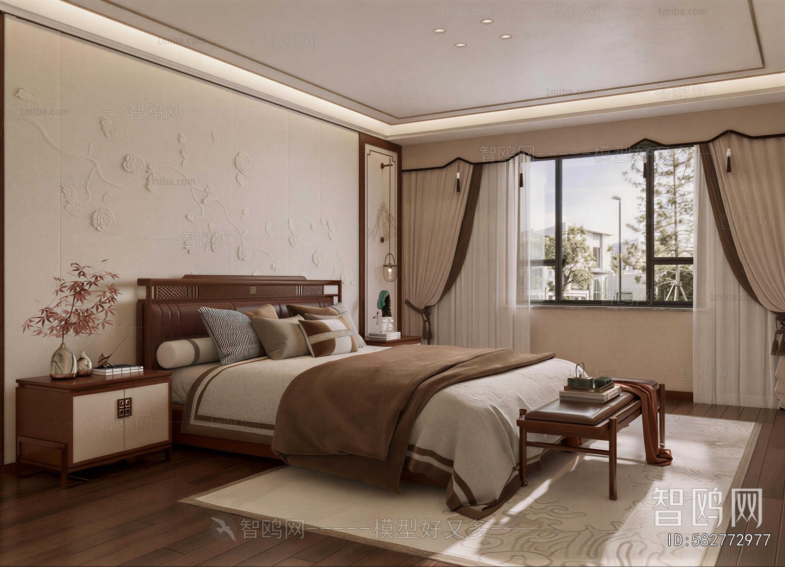 New Chinese Style Bedroom