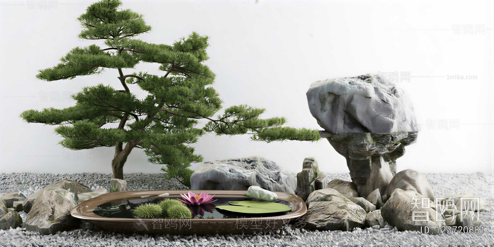 New Chinese Style Rockery Waterscape