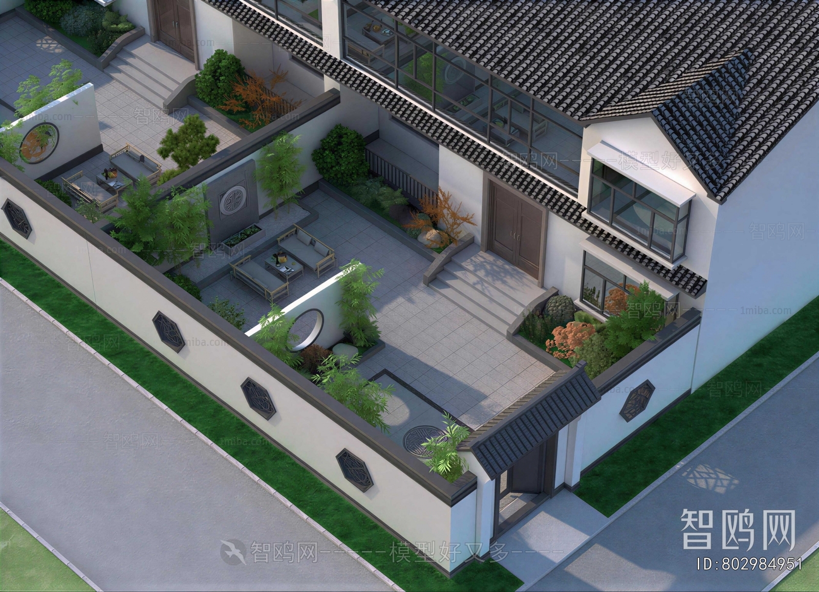New Chinese Style Courtyard/landscape
